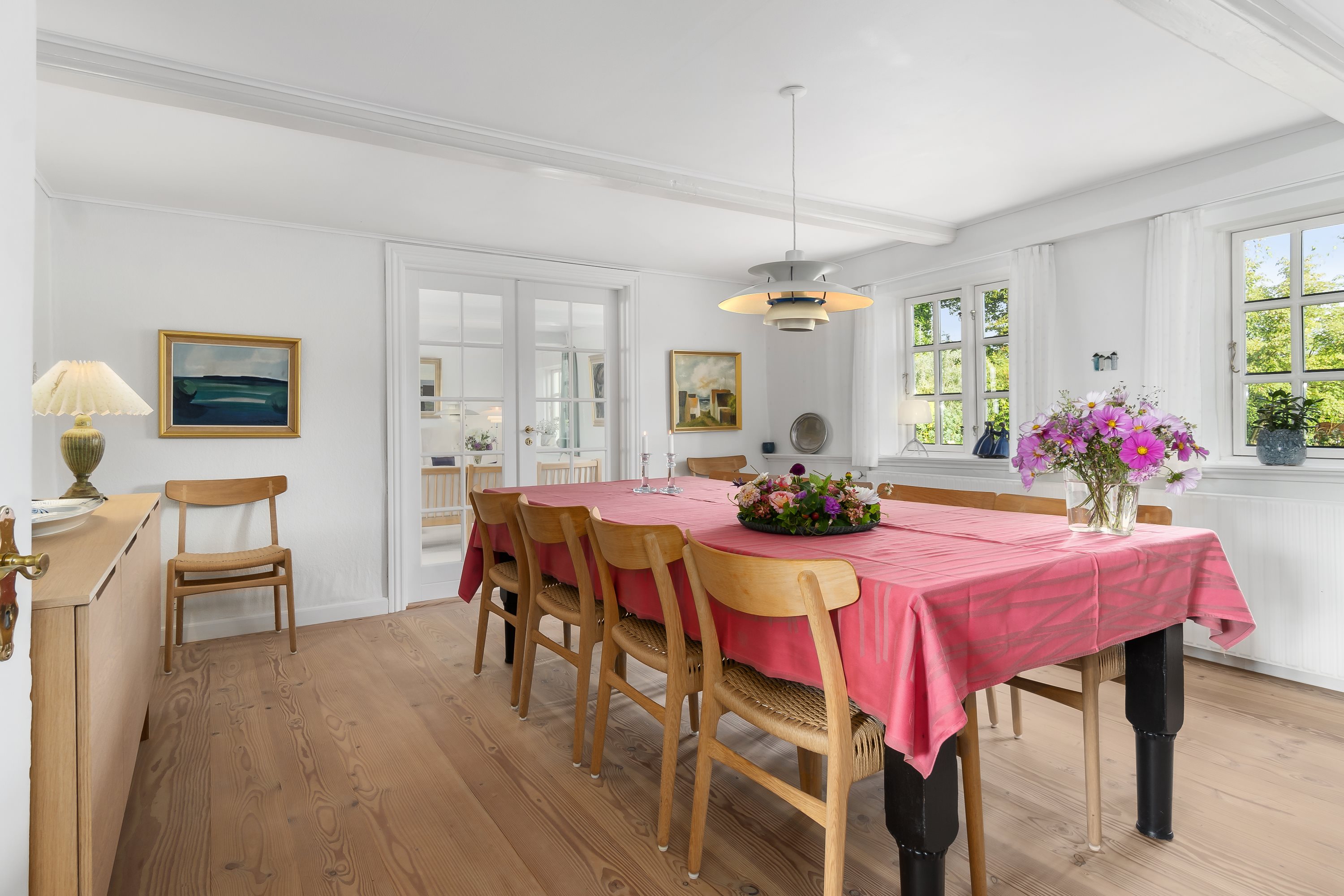 Fremhævet spisestue billede i fuldskærmstilstand. Billede af Mojbølvej 1, Øster Lindet, 6630 Rødding