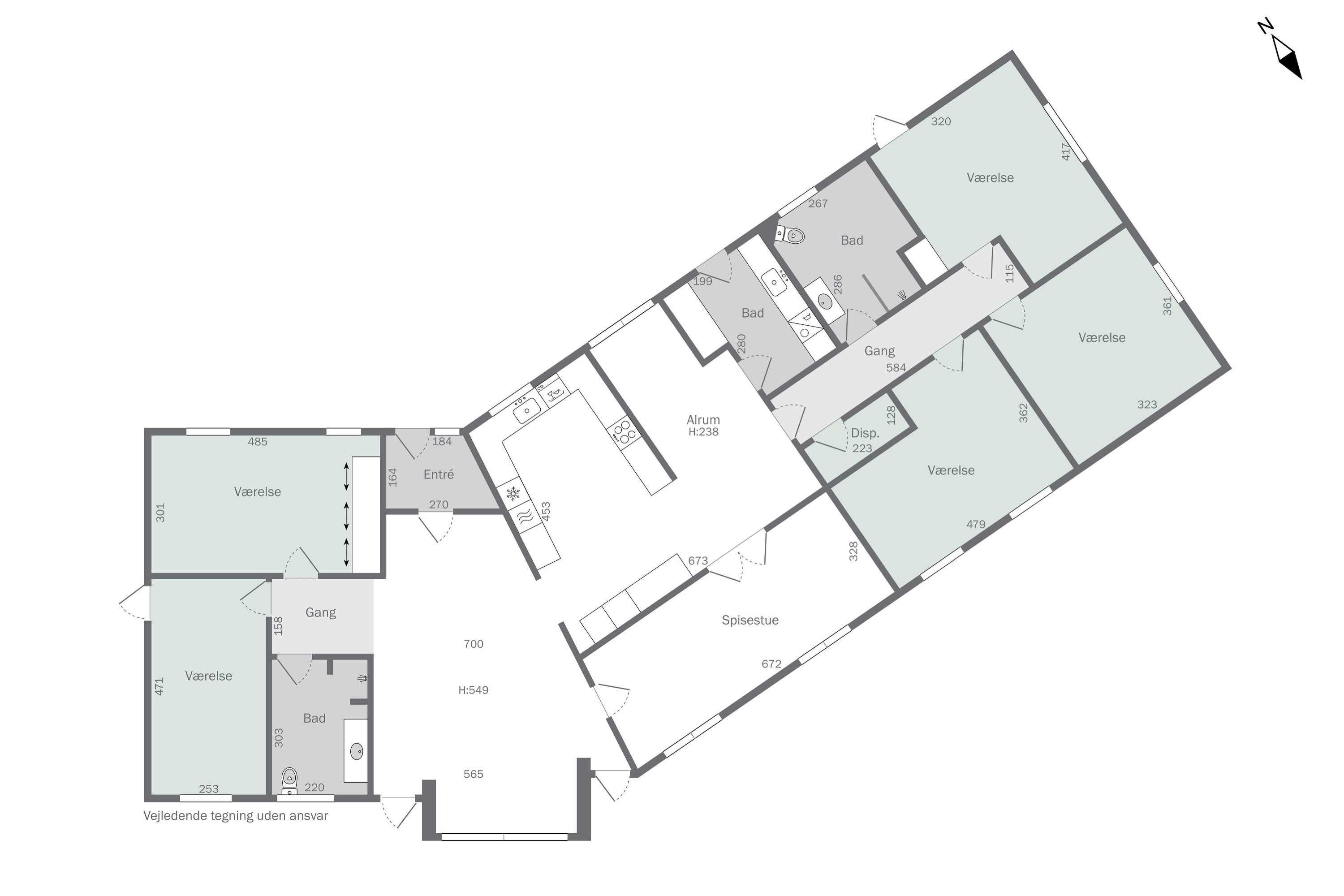 Plantegninger billede af Batum Hedevej 8, Batum, 8830 Tjele