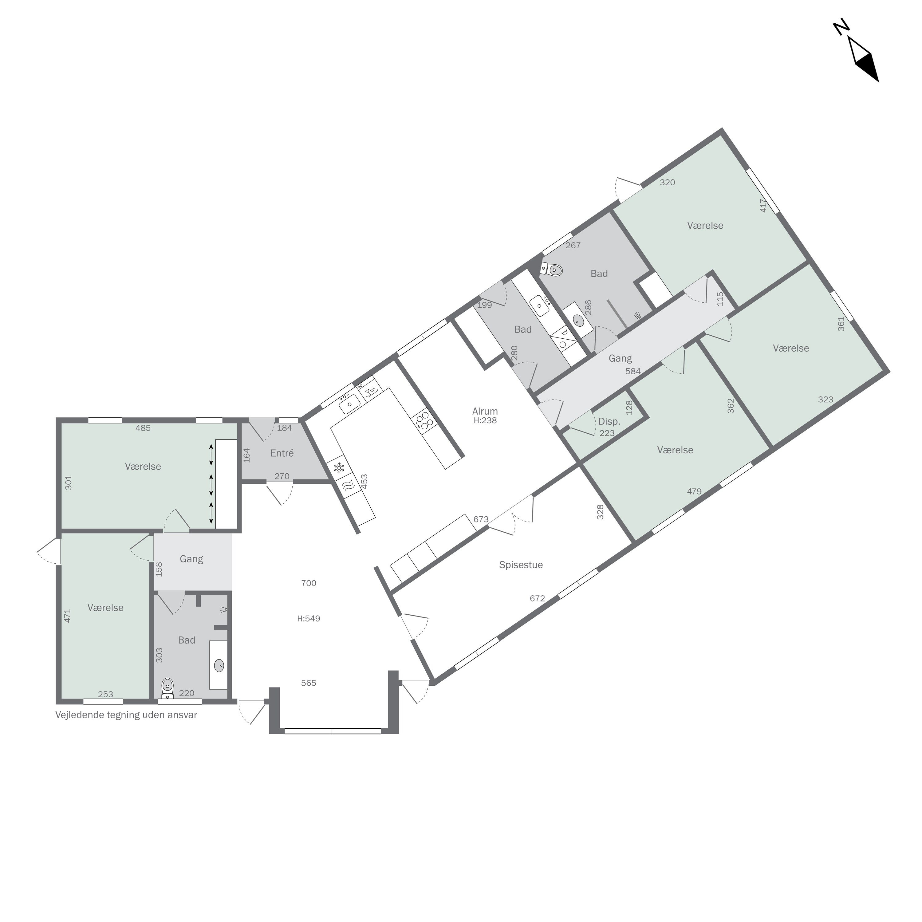 Plantegninger billede af Batum Hedevej 8, Batum, 8830 Tjele