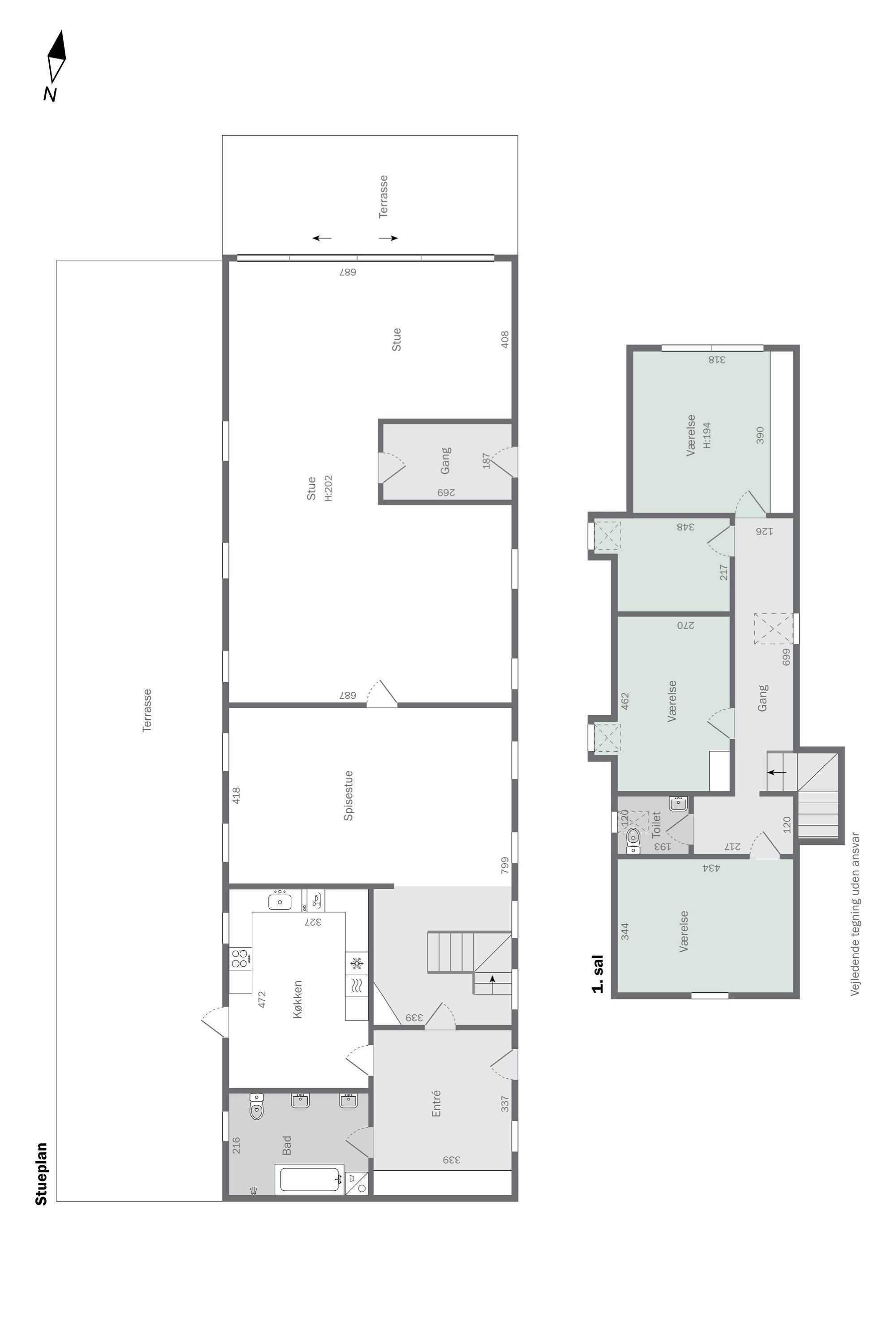 Plantegninger billede af Donstedvej 90, 9330 Dronninglund