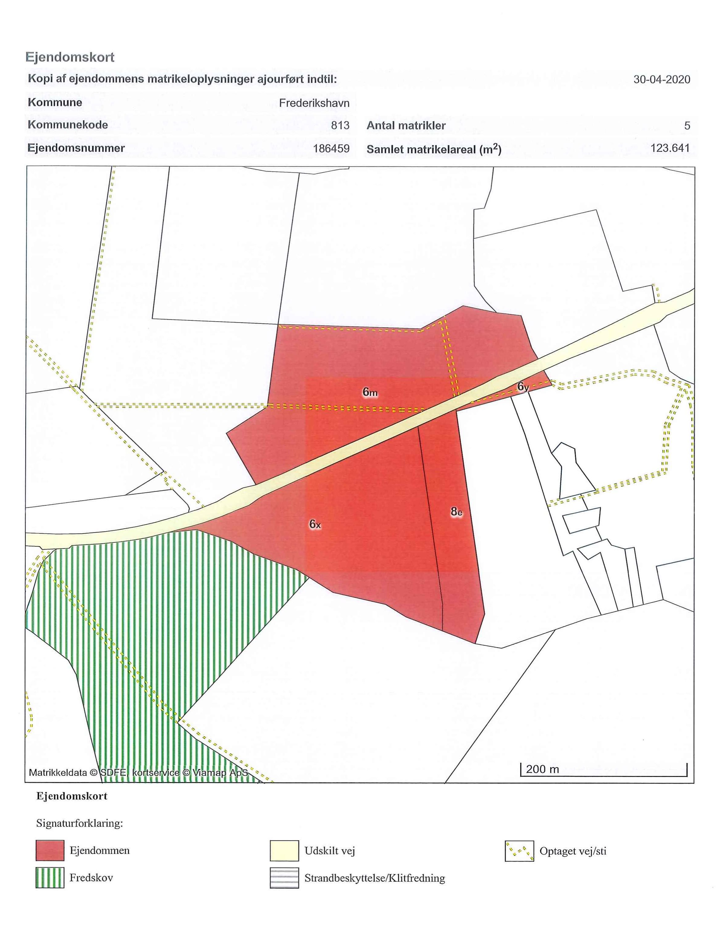 Fremhævet arealkort billede i fuldskærmstilstand. Billede af Skævevej 100, Brønden, 9352 Dybvad