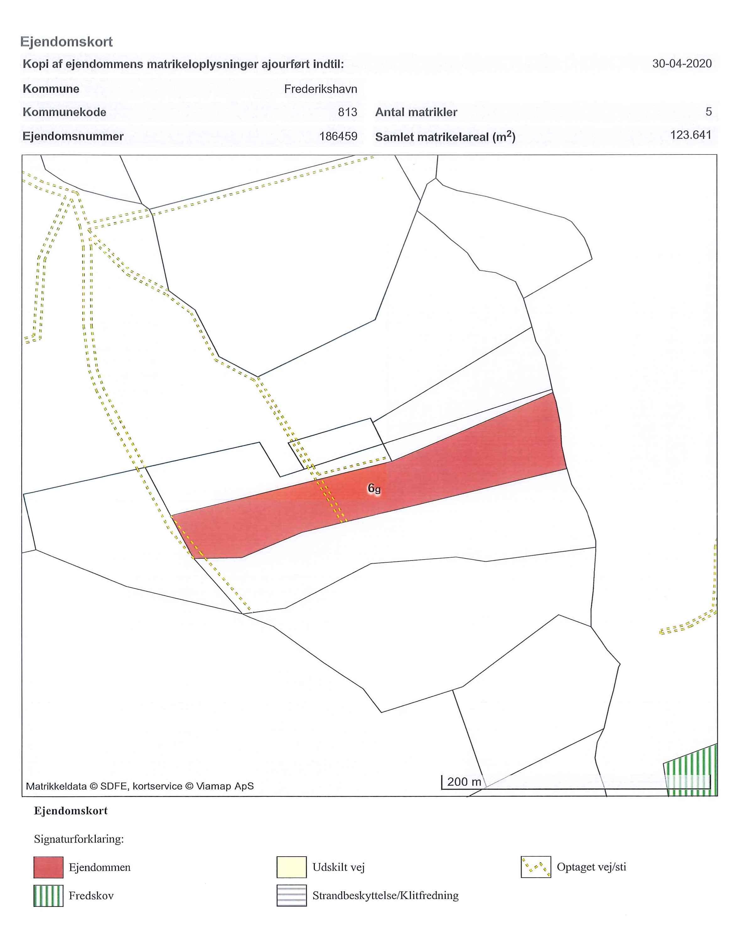 Fremhævet arealkort billede i fuldskærmstilstand. Billede af Skævevej 100, Brønden, 9352 Dybvad