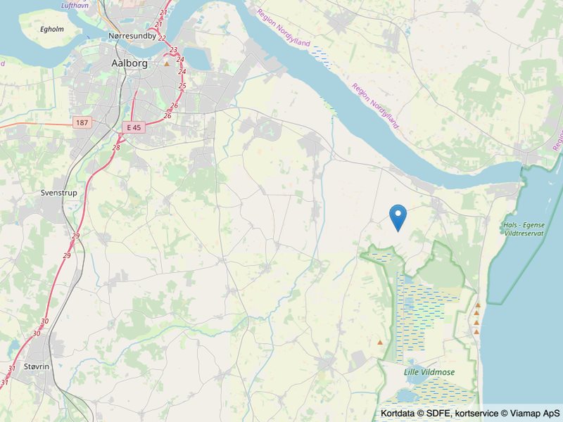 Fremhævet kort billede i fuldskærmstilstand. Billede af Vesterskov 10, Mou, 9280 Storvorde