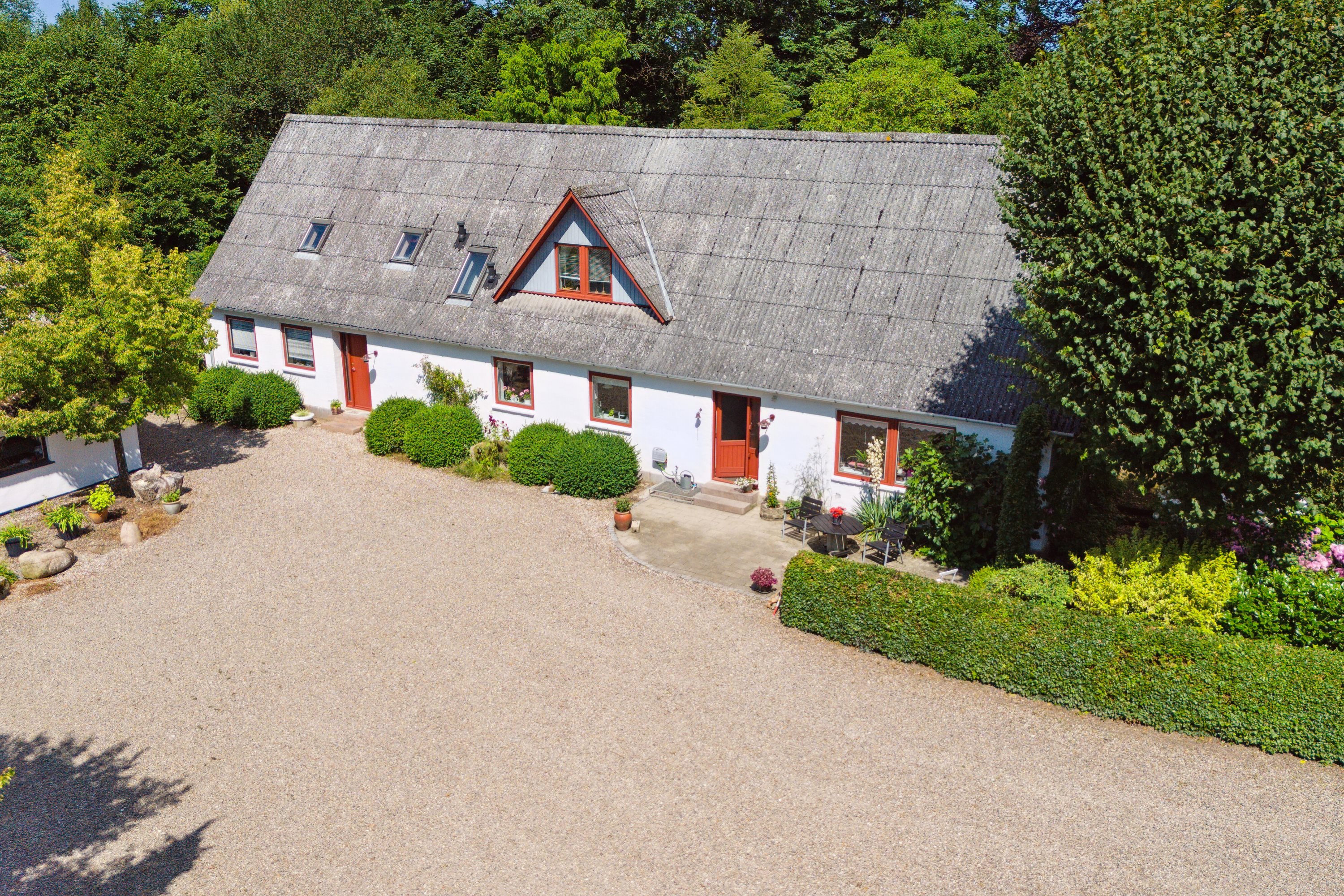 Fremhævet luftfoto billede i fuldskærmstilstand. Billede af Elverodvej 41, 5462 Morud