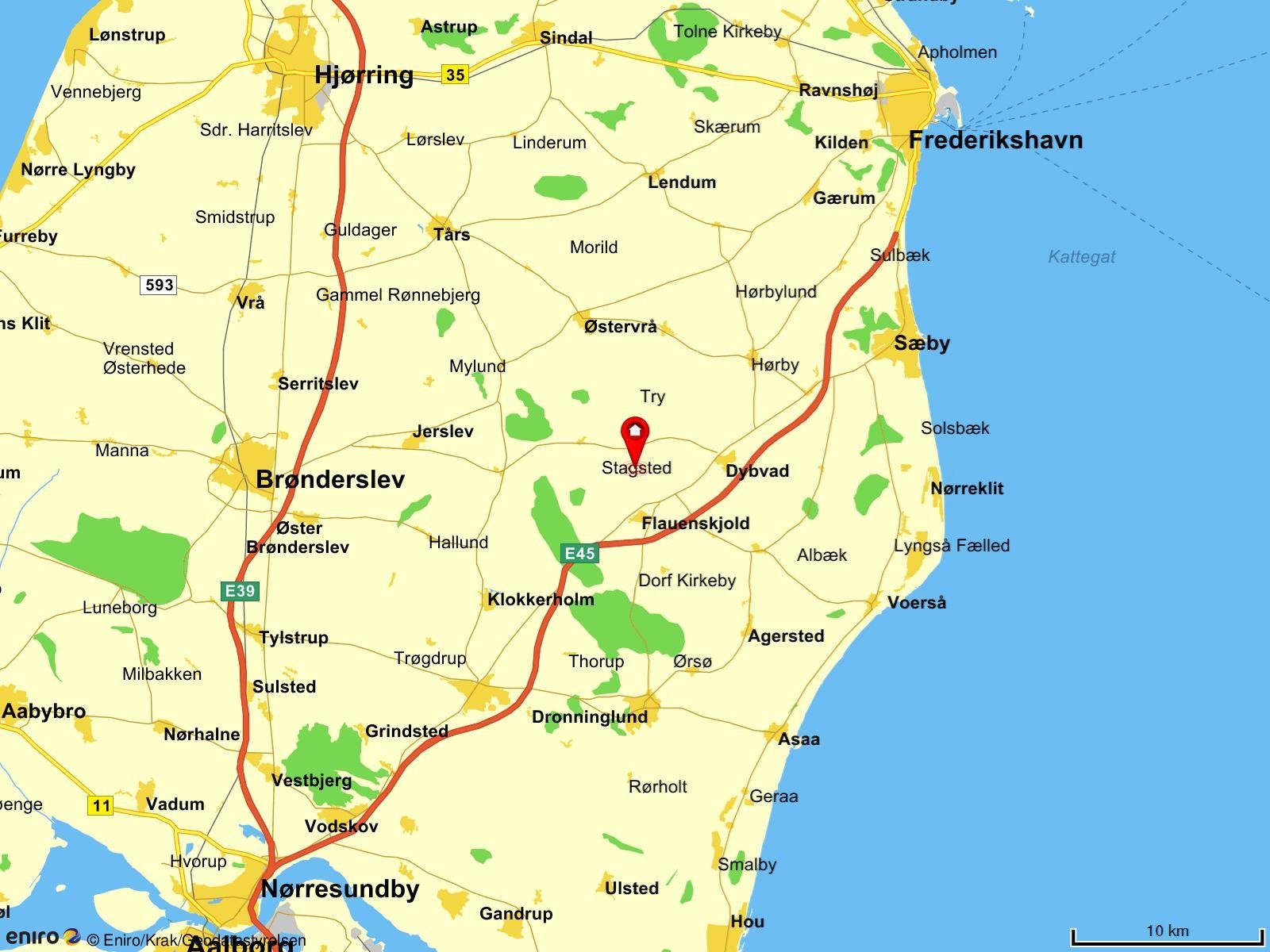 Fremhævet  billede i fuldskærmstilstand. Billede af Stagstedhedevej 4, Brønden, 9352 Dybvad