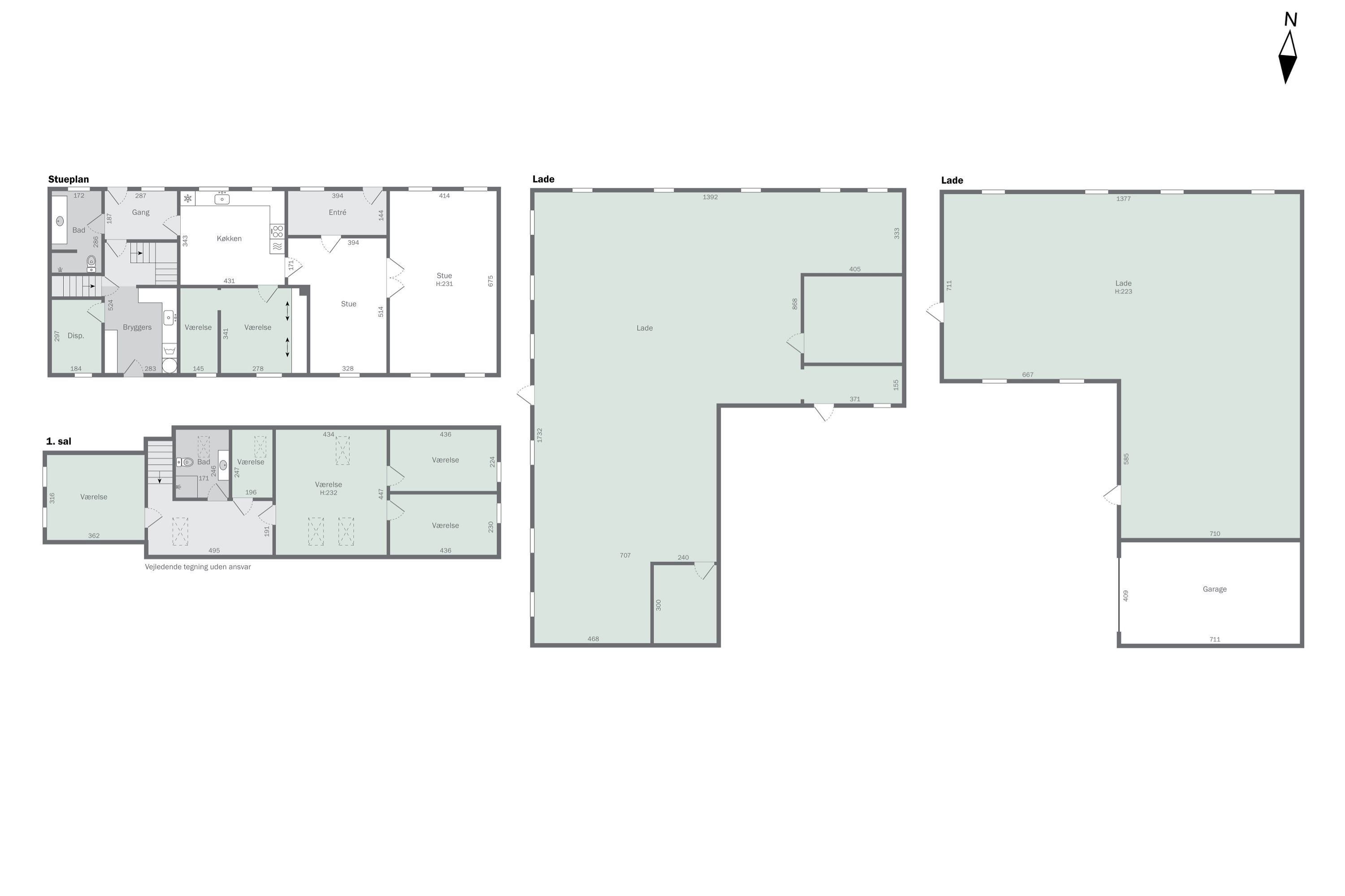Plantegninger billede af Svendborgvej 284, og 270A, Åstrup, 5600 Faaborg