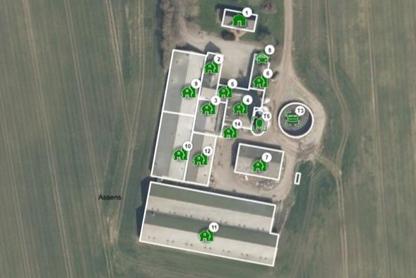 Fremhævet bbr kort - flædekærvej 12 billede i fuldskærmstilstand. Billede af Flædekærvej 12, Saltofte, 5631 Ebberup