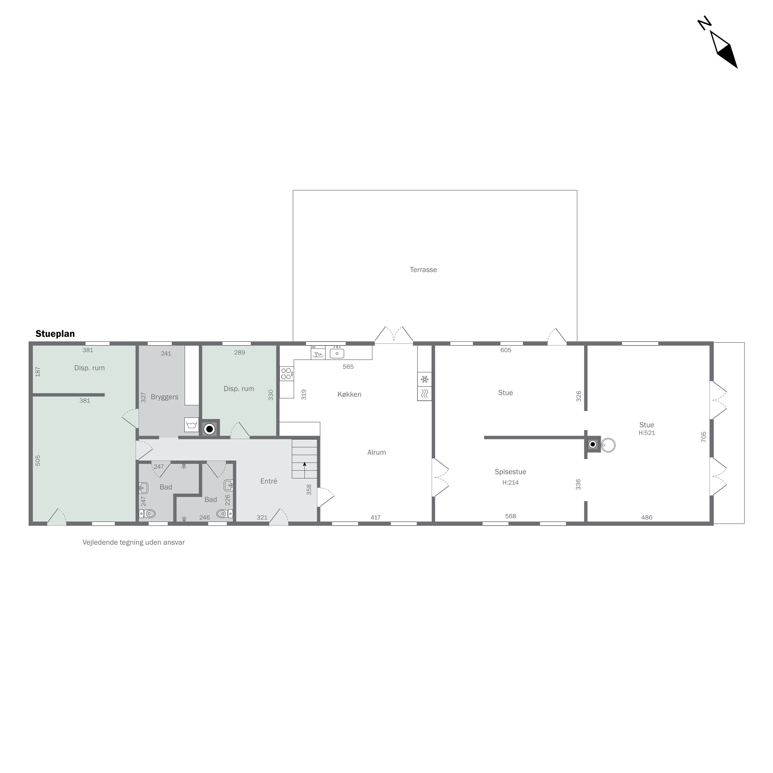 Plantegninger billede af Østkystvejen 390, Voerså, 9300 Sæby