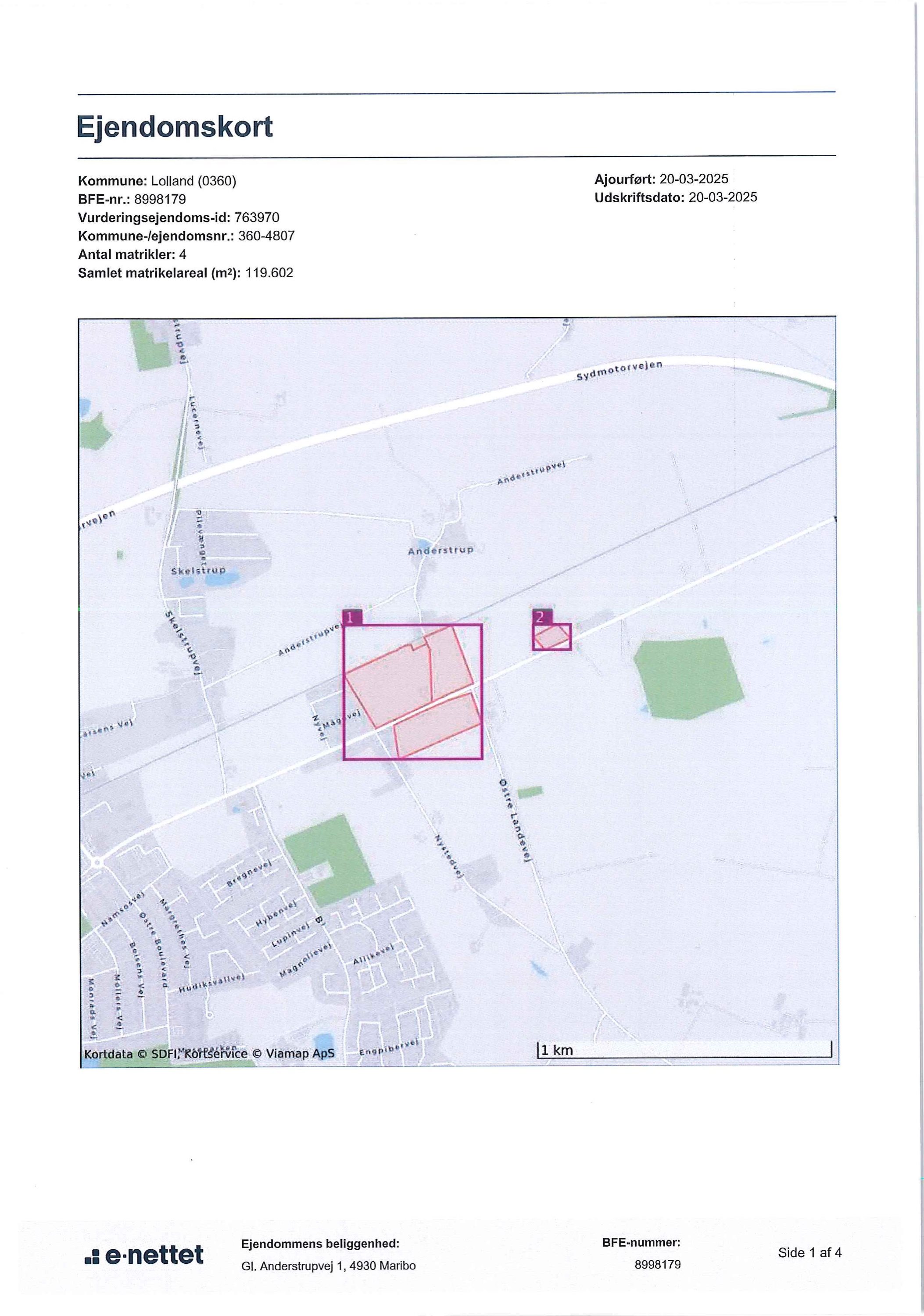Fremhævet kort billede i fuldskærmstilstand. Billede af Gl. Anderstrupvej 1, 4930 Maribo