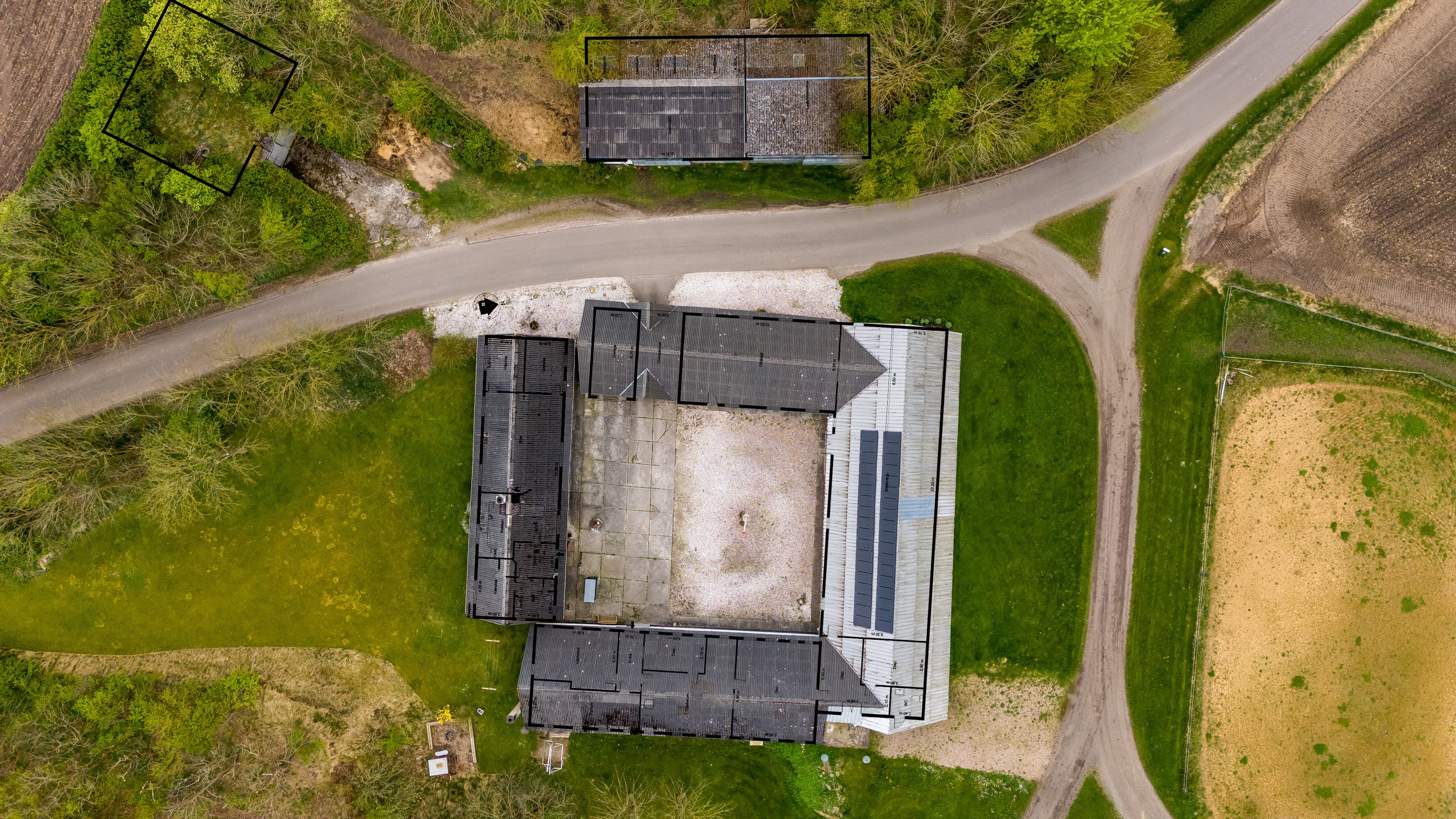 Fremhævet luftfoto billede i fuldskærmstilstand. Billede af Geddalvej 54, Geddal, 7830 Vinderup