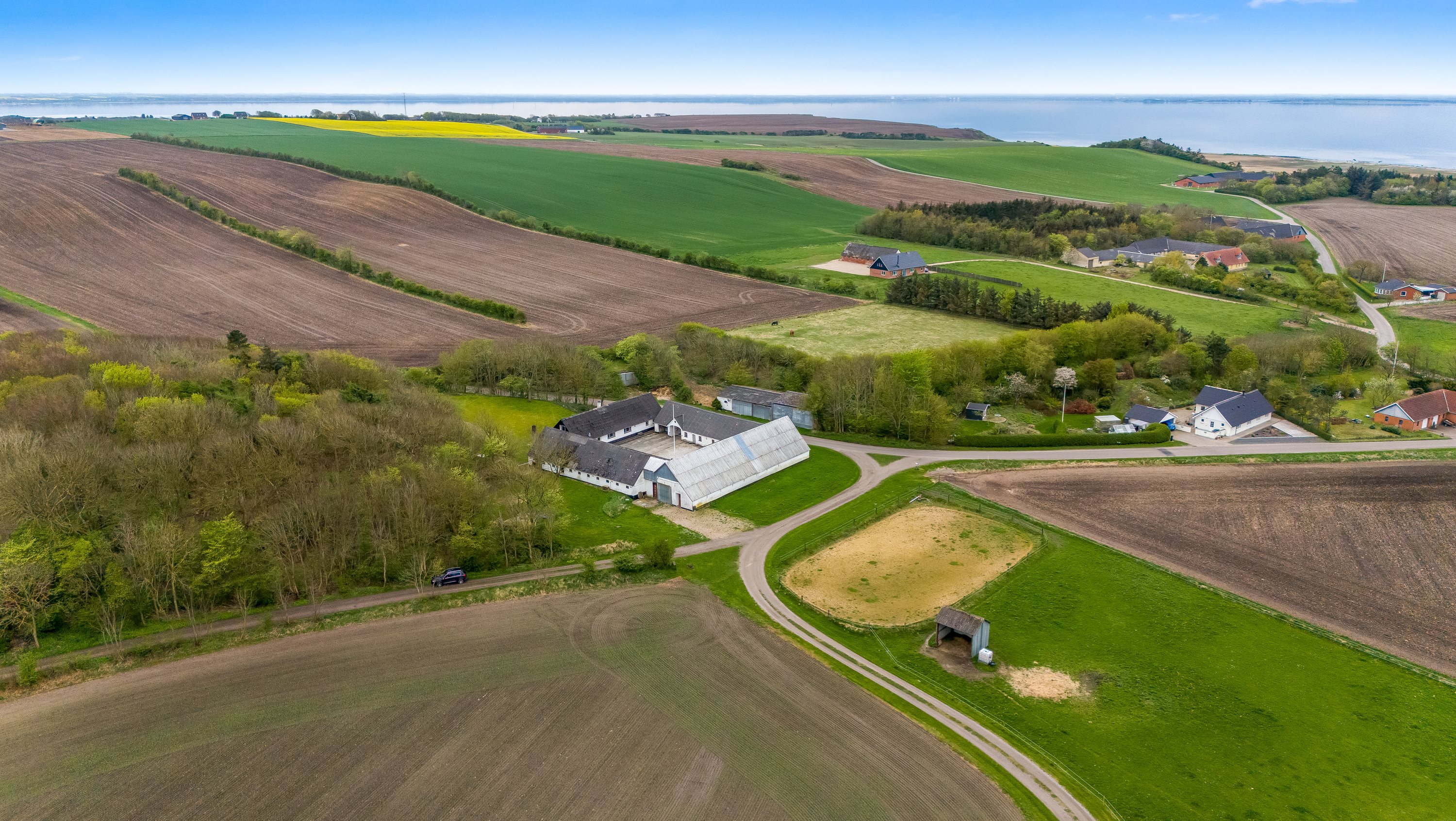 Fremhævet luftfoto billede i fuldskærmstilstand. Billede af Geddalvej 54, Geddal, 7830 Vinderup