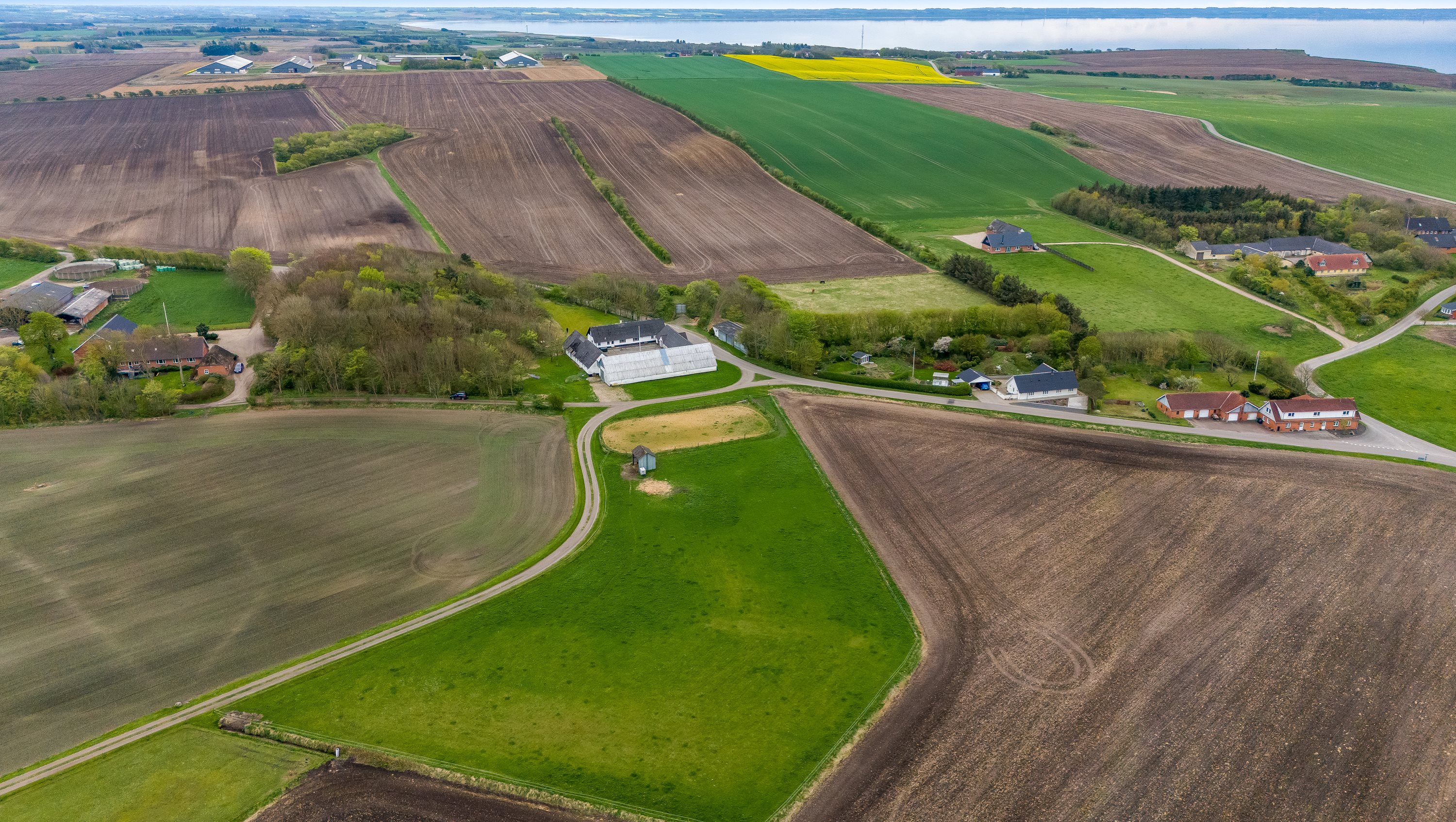 Fremhævet luftfoto billede i fuldskærmstilstand. Billede af Geddalvej 54, Geddal, 7830 Vinderup