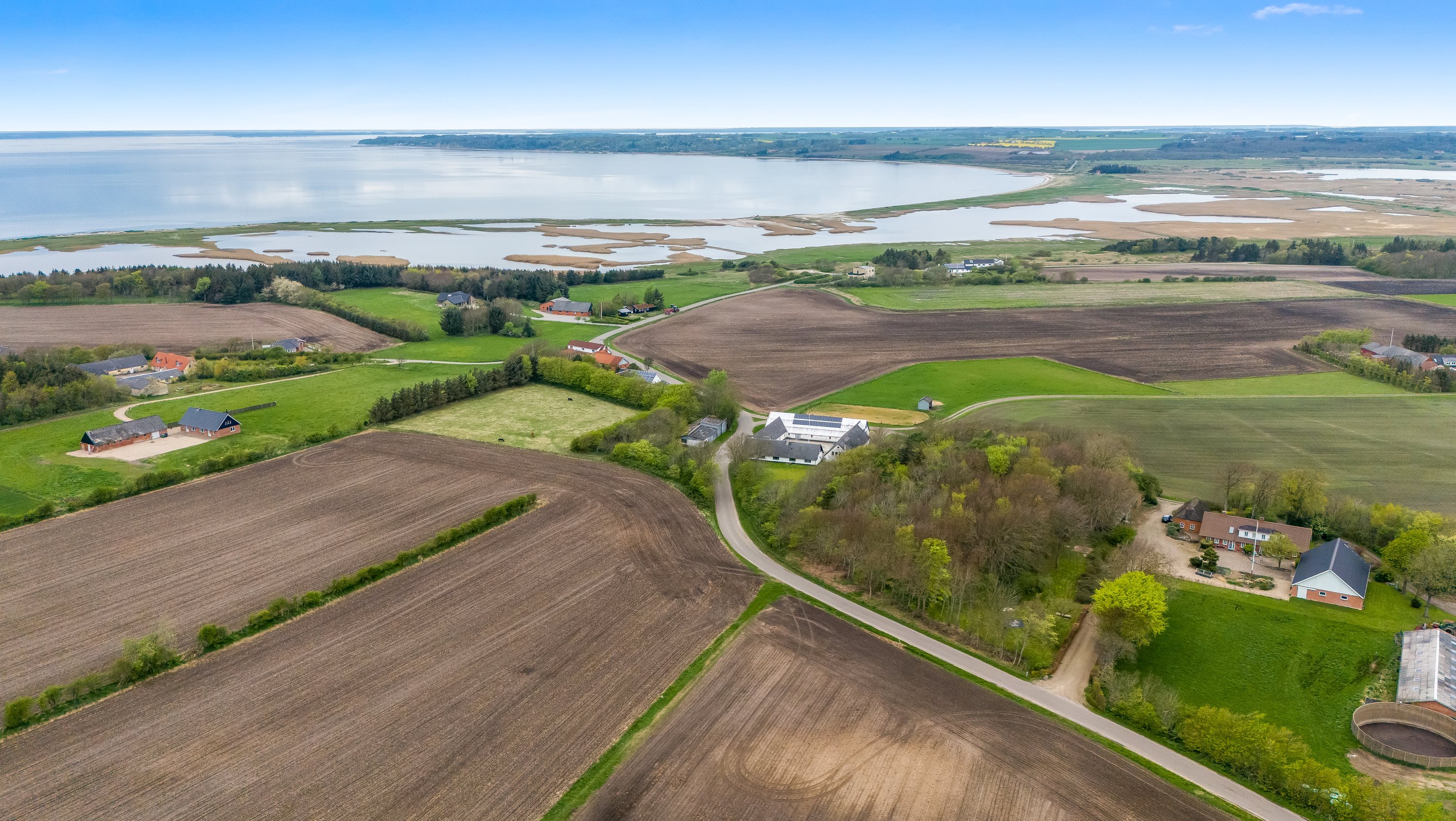 Landejendom: Luftfoto på Geddalvej 54, Geddal, 7830 Vinderup