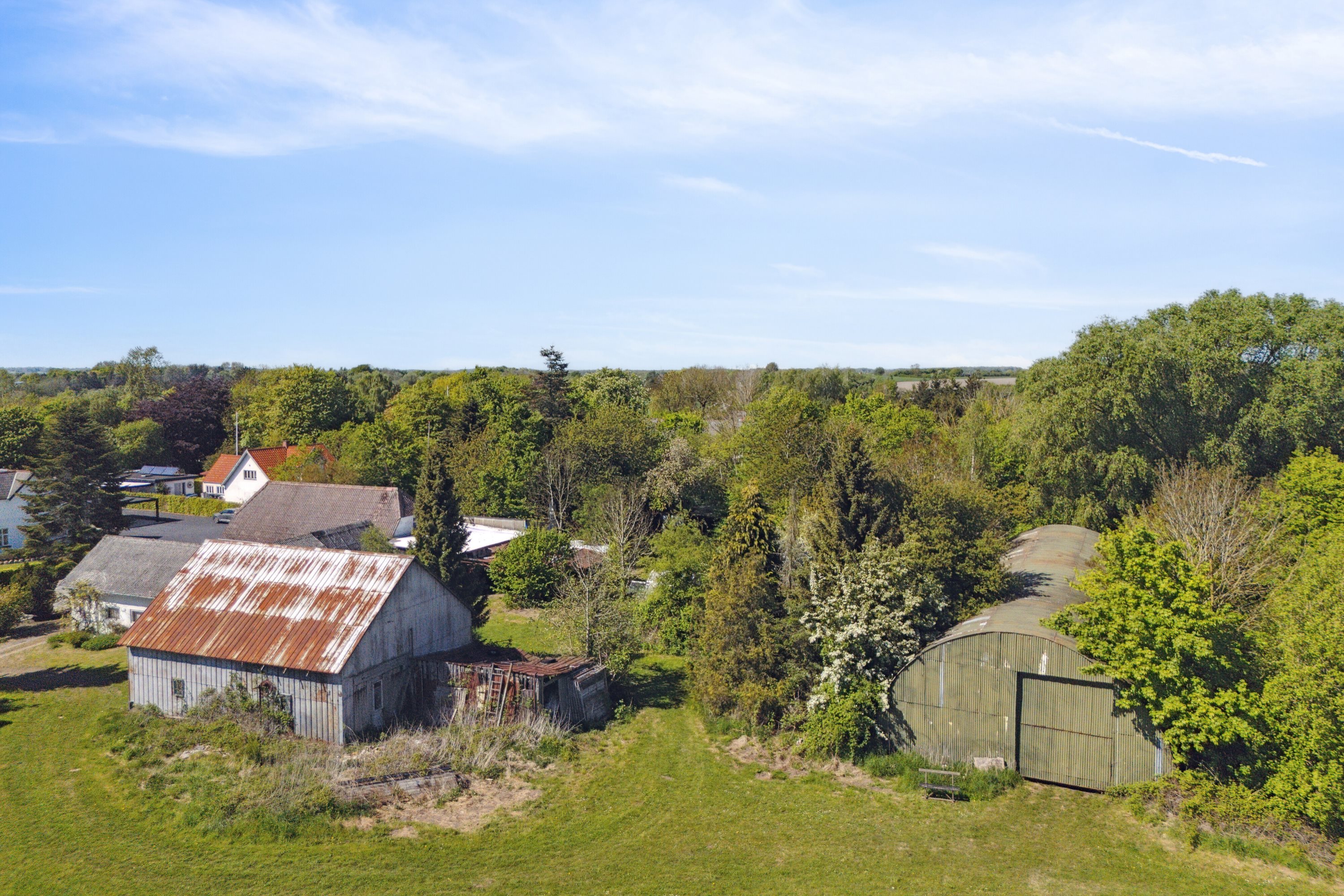 Fremhævet set fra ovenfra billede i fuldskærmstilstand. Billede af Fjellerupvej 23, Fjellerup, 5463 Harndrup