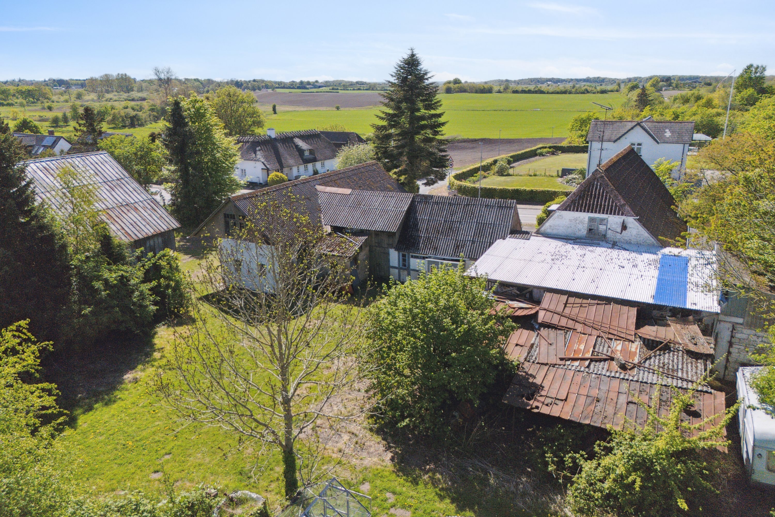 Fremhævet set fra ovenfra billede i fuldskærmstilstand. Billede af Fjellerupvej 23, Fjellerup, 5463 Harndrup