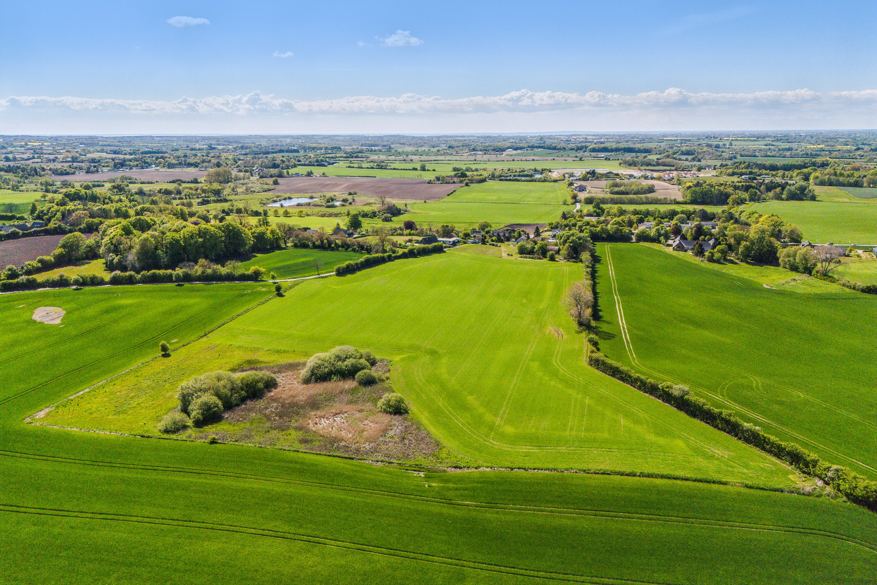Fremhævet luftfoto billede i fuldskærmstilstand. Billede af Fjellerupvej 23, Fjellerup, 5463 Harndrup