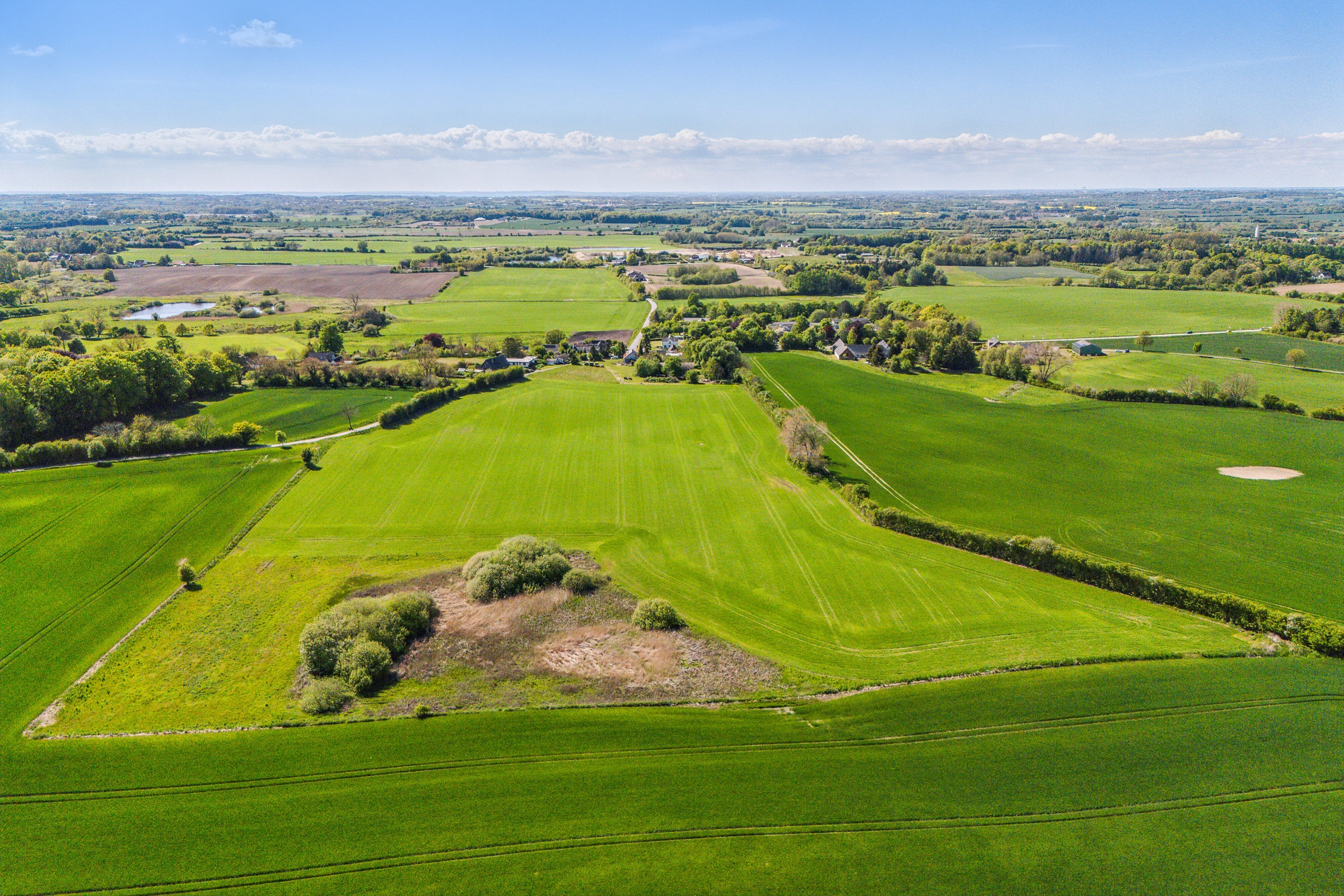 Fremhævet luftfoto billede i fuldskærmstilstand. Billede af Fjellerupvej 23, Fjellerup, 5463 Harndrup