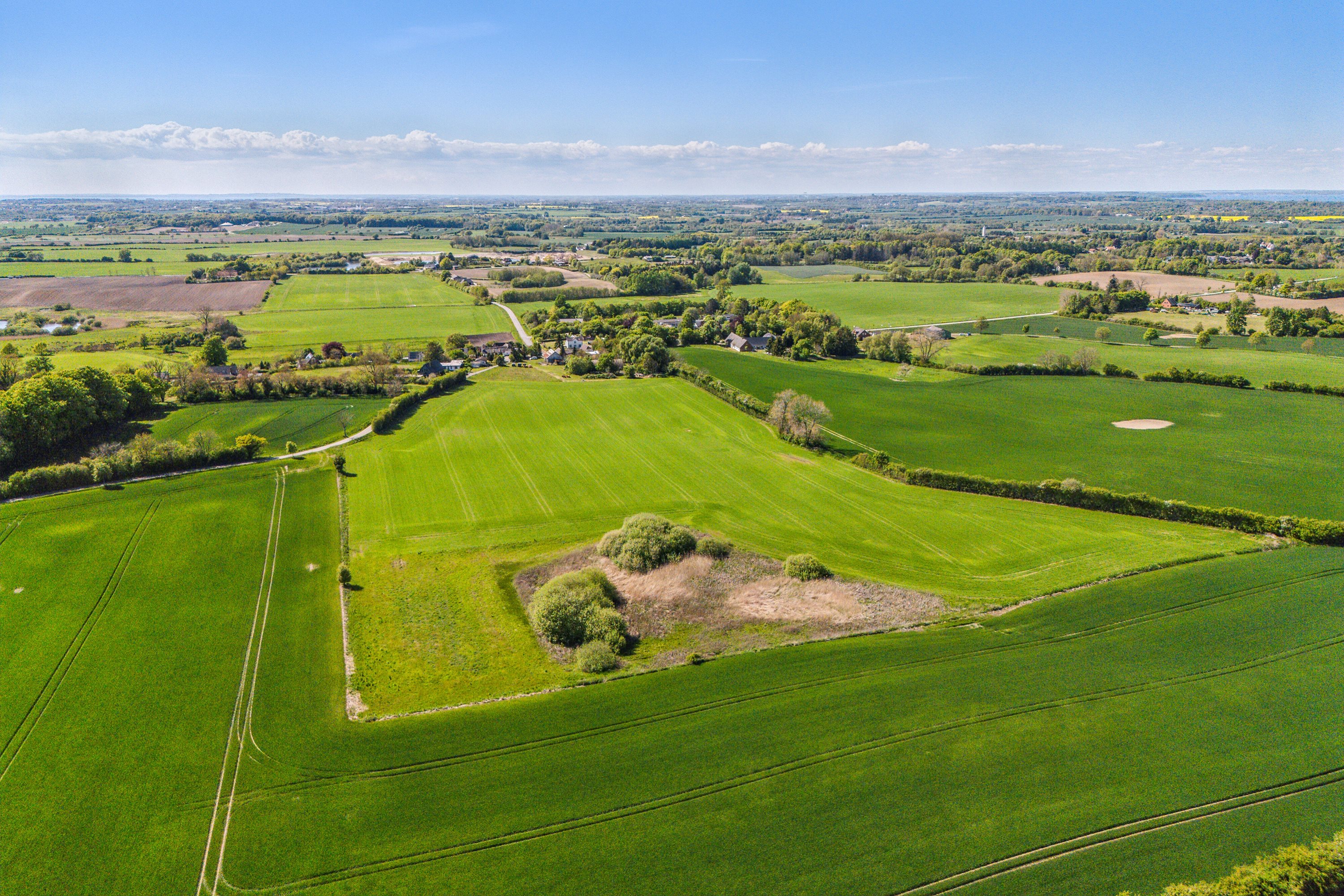 Fremhævet luftfoto billede i fuldskærmstilstand. Billede af Fjellerupvej 23, Fjellerup, 5463 Harndrup