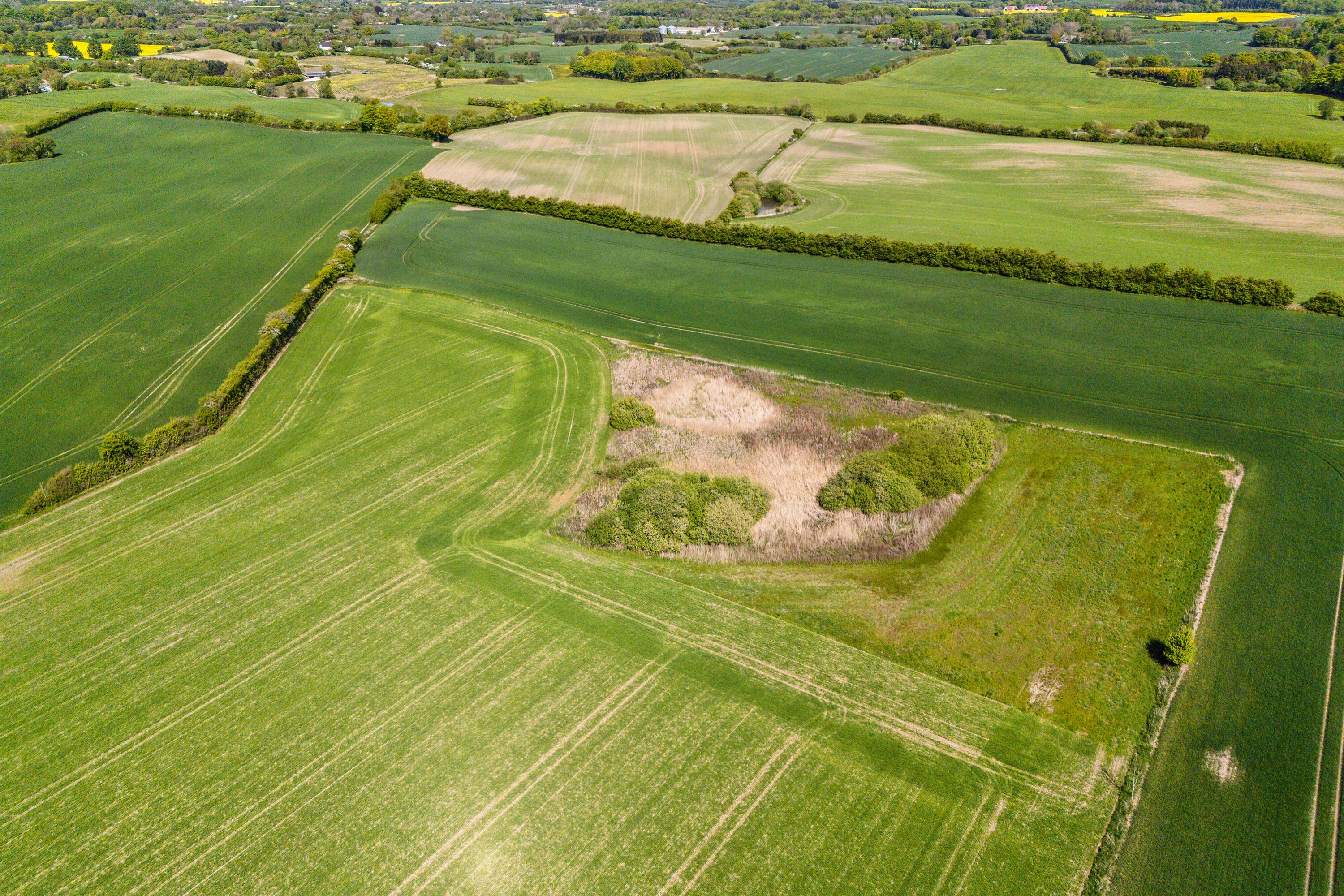 Fremhævet luftfoto billede i fuldskærmstilstand. Billede af Fjellerupvej 23, Fjellerup, 5463 Harndrup