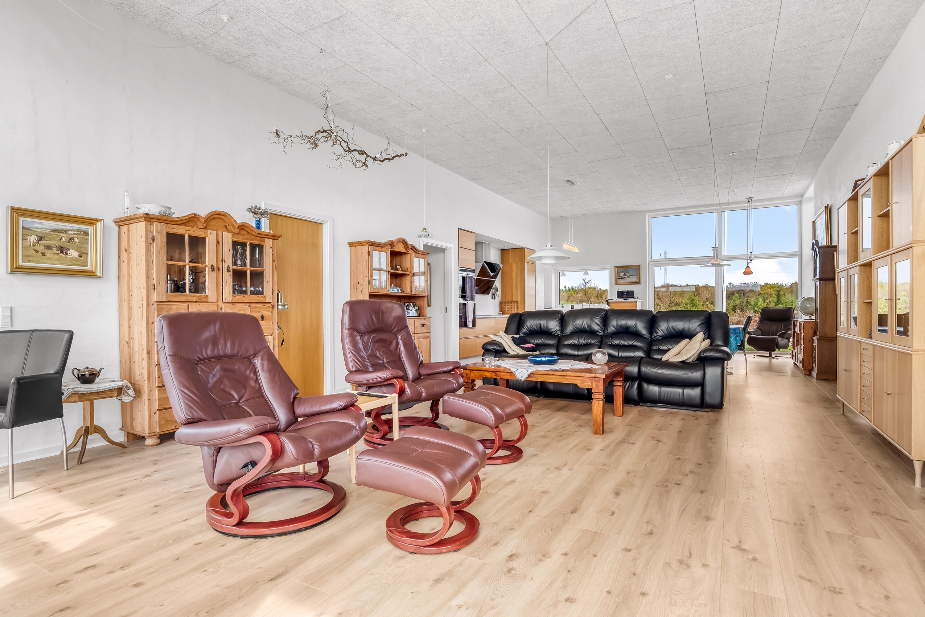 Fremhævet stue billede i fuldskærmstilstand. Billede af Sognstrupvej 21, Nr Felding, 7500 Holstebro