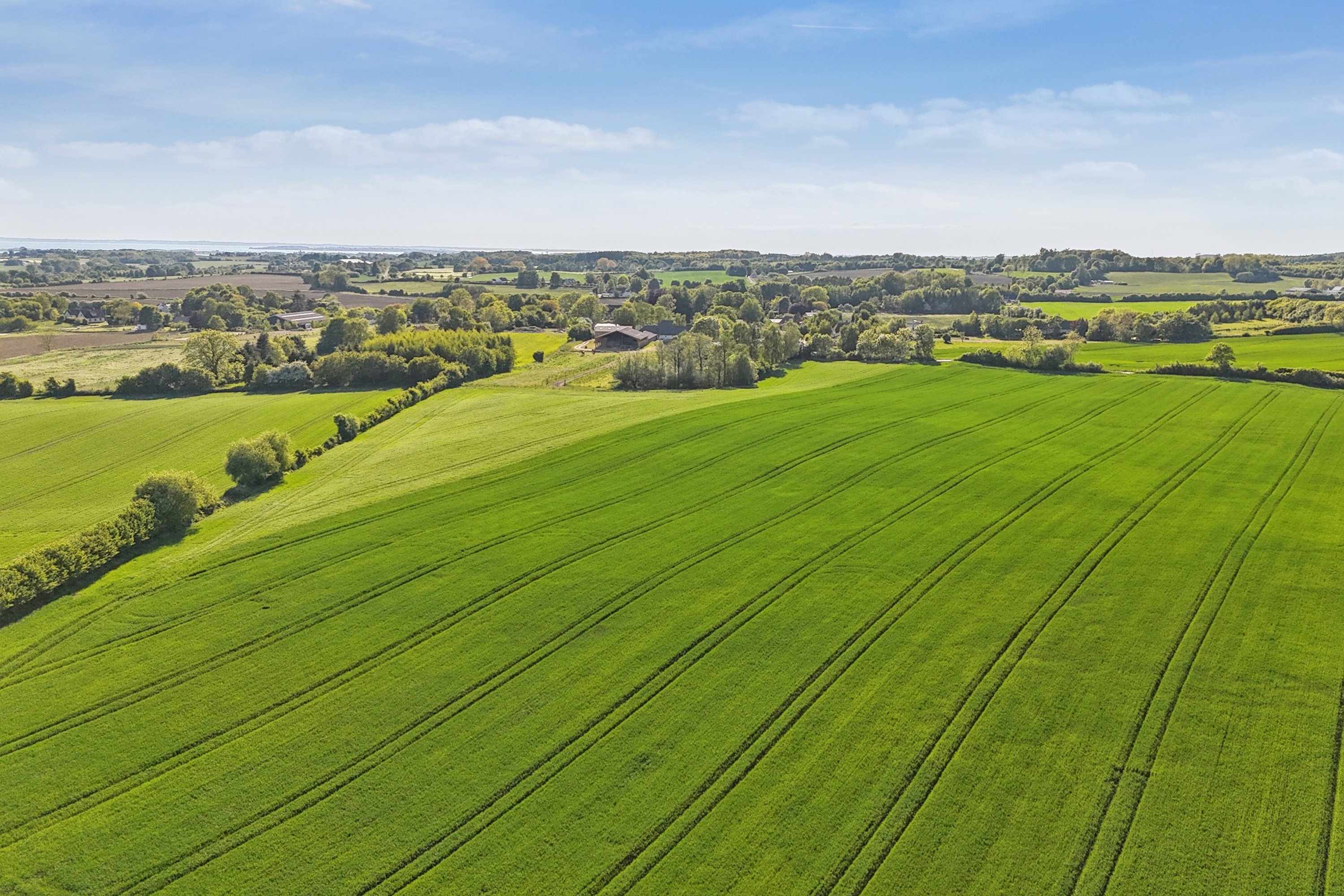 Fremhævet luftfoto billede i fuldskærmstilstand. Billede af Sølvbjergvej 2, Pejrup, 5600 Faaborg