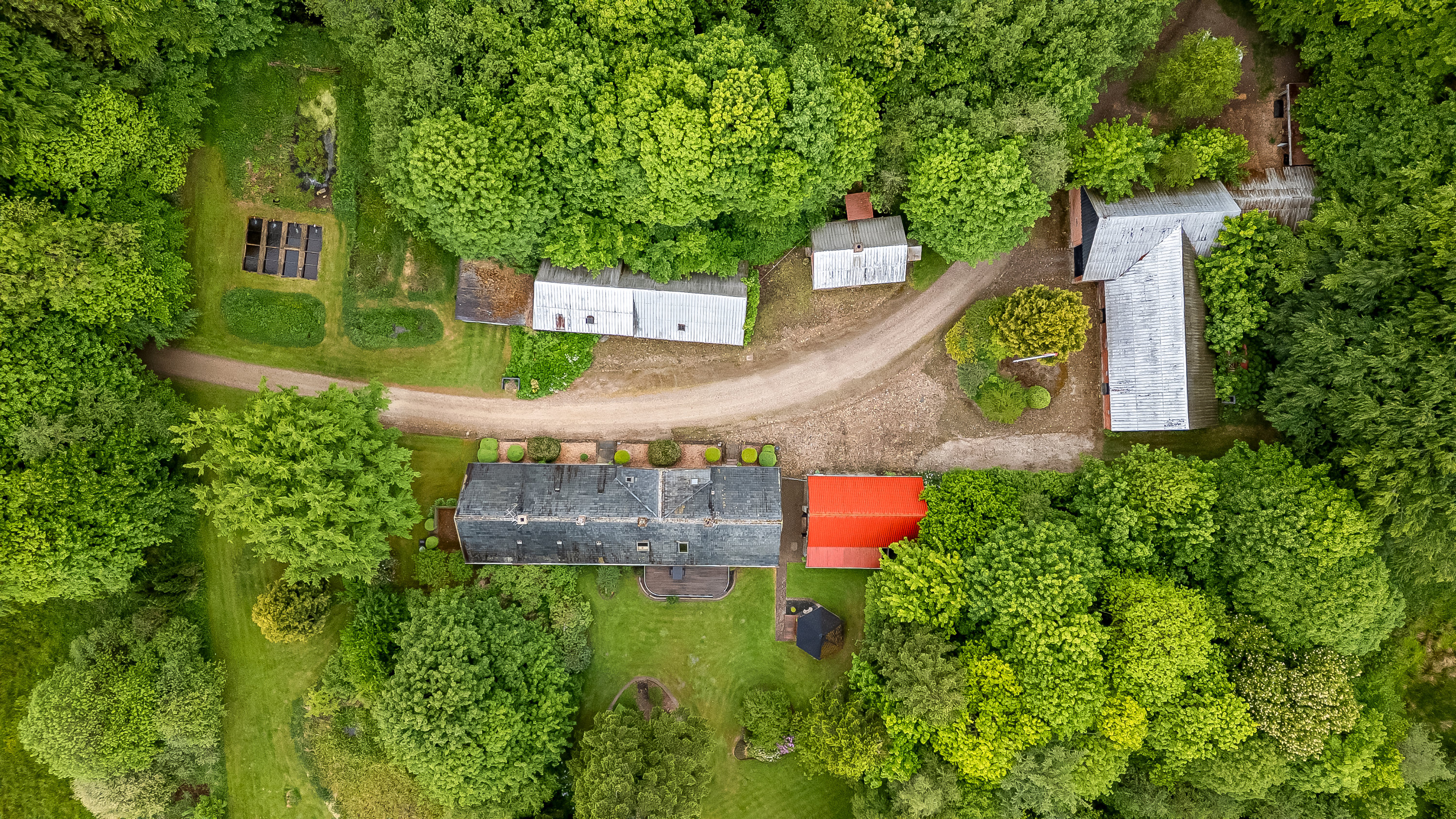 Fremhævet luftfoto billede i fuldskærmstilstand. Billede af Skalmstrupvej 16, 7850 Stoholm Jyll
