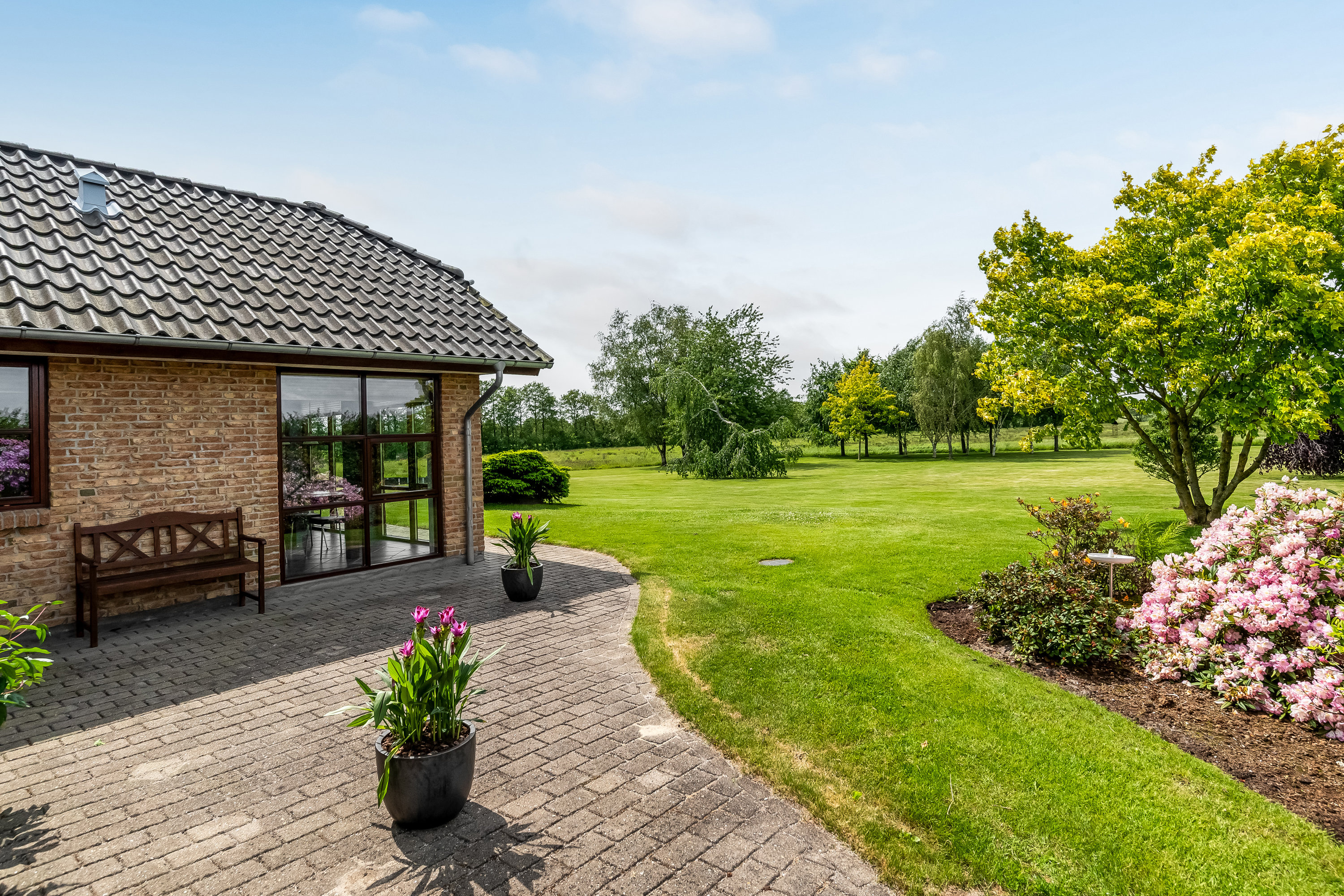 Fremhævet terrasse billede i fuldskærmstilstand. Billede af Birkemosevej 10, Karstoft, 6933 Kibæk