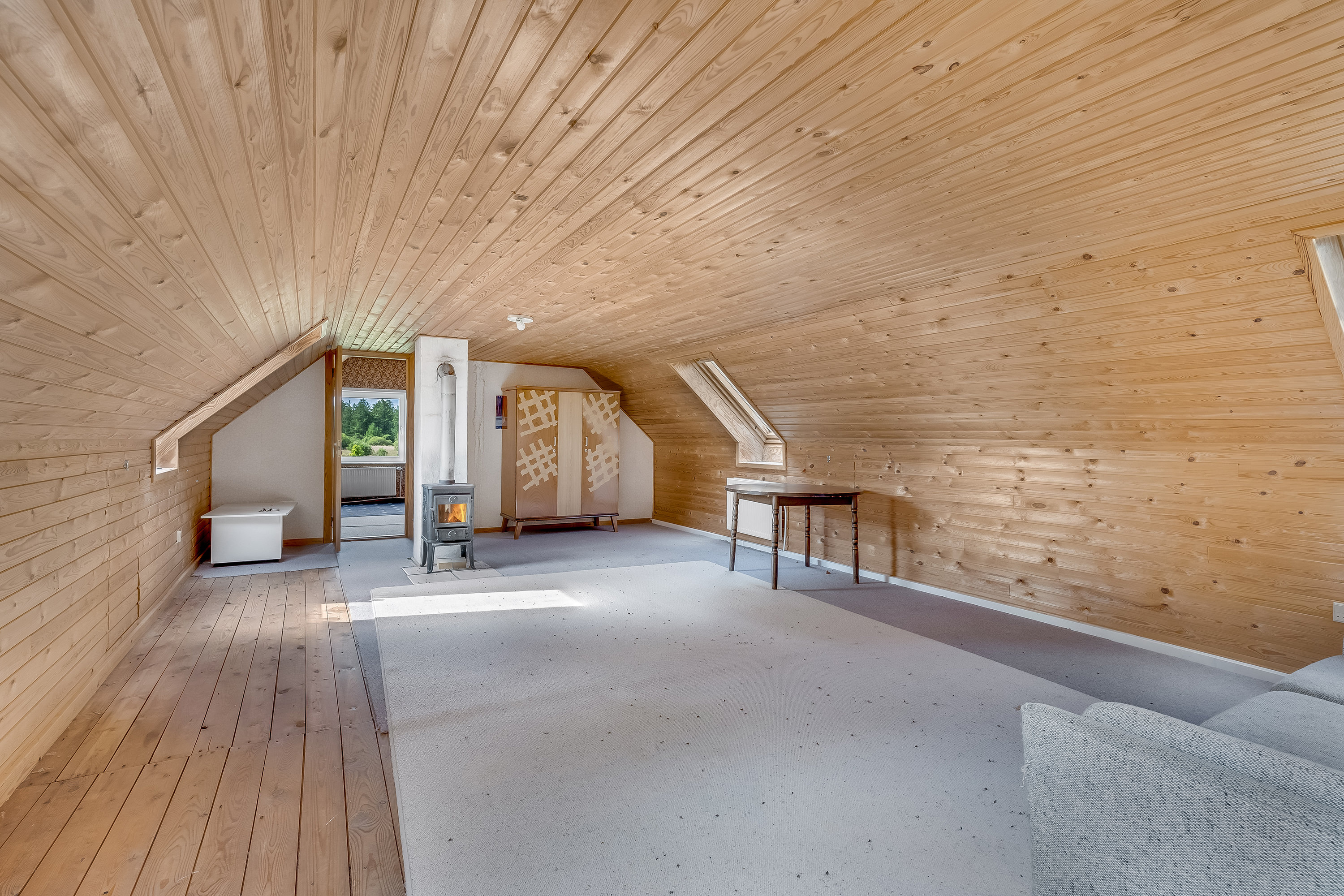 Fremhævet stue billede i fuldskærmstilstand. Billede af Ormstrupvej 12, Idom, 7500 Holstebro