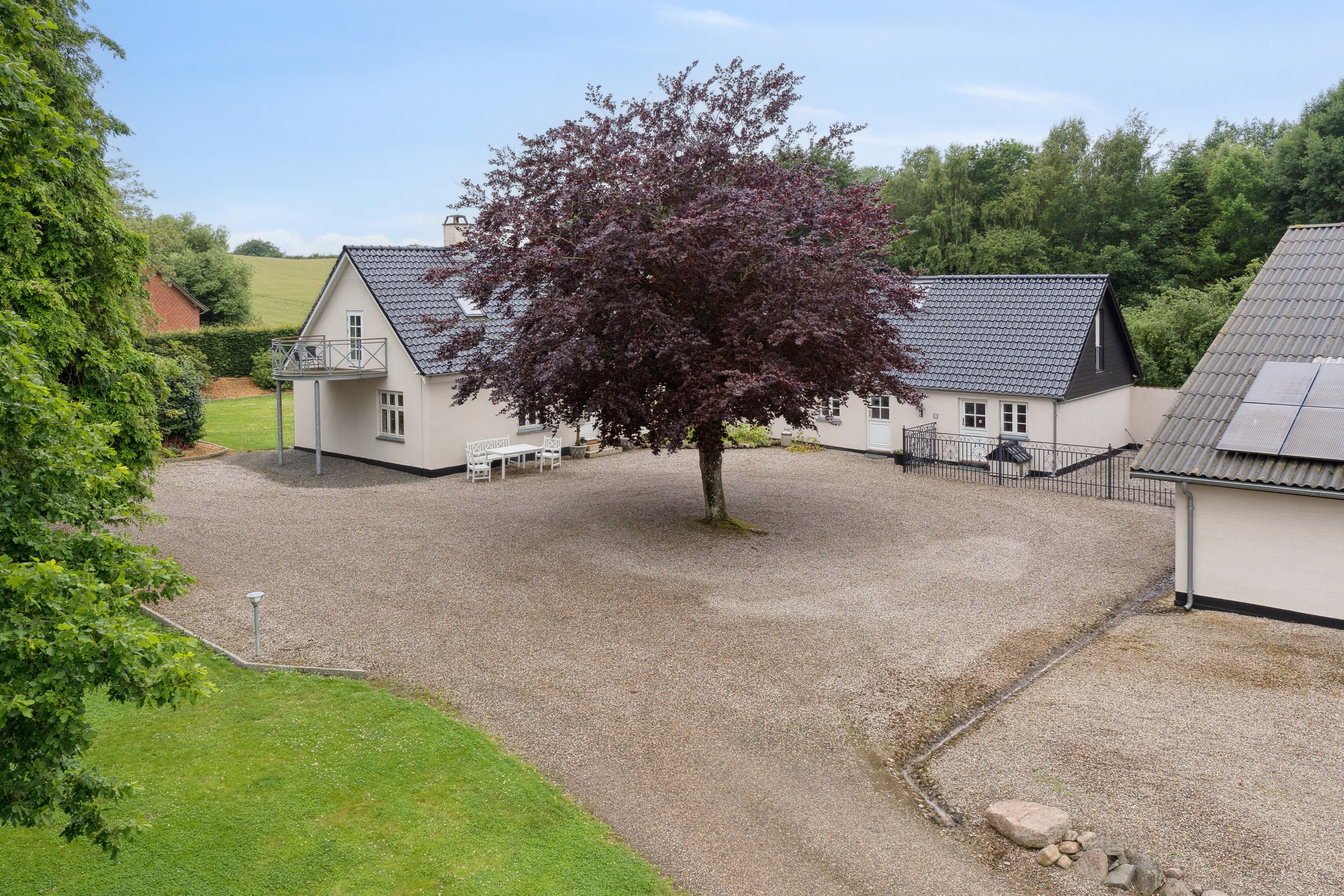 Fremhævet luftfoto billede i fuldskærmstilstand. Billede af Svanningehuse 30, Diernæs, 5600 Faaborg