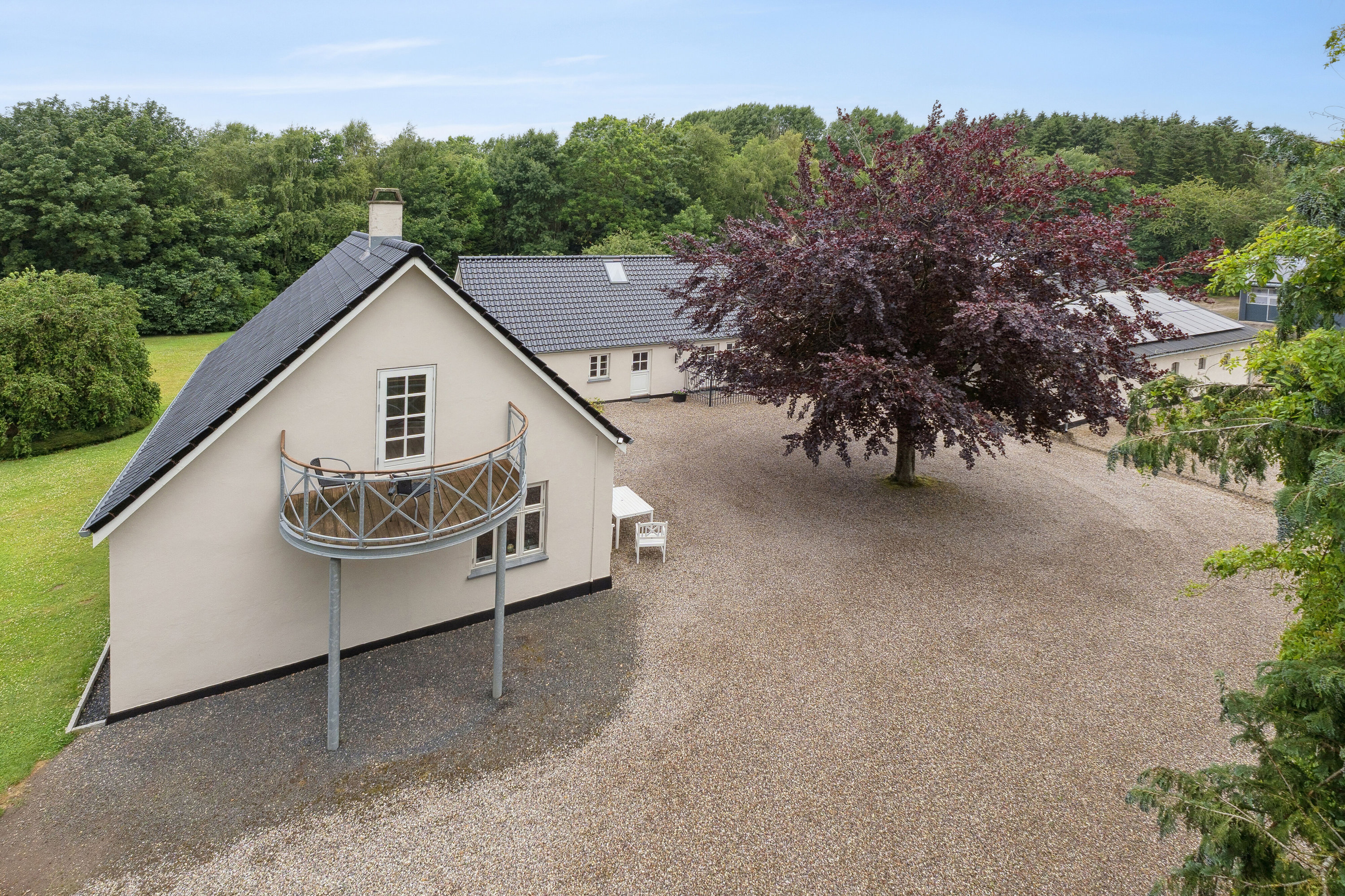 Fremhævet luftfoto billede i fuldskærmstilstand. Billede af Svanningehuse 30, Diernæs, 5600 Faaborg