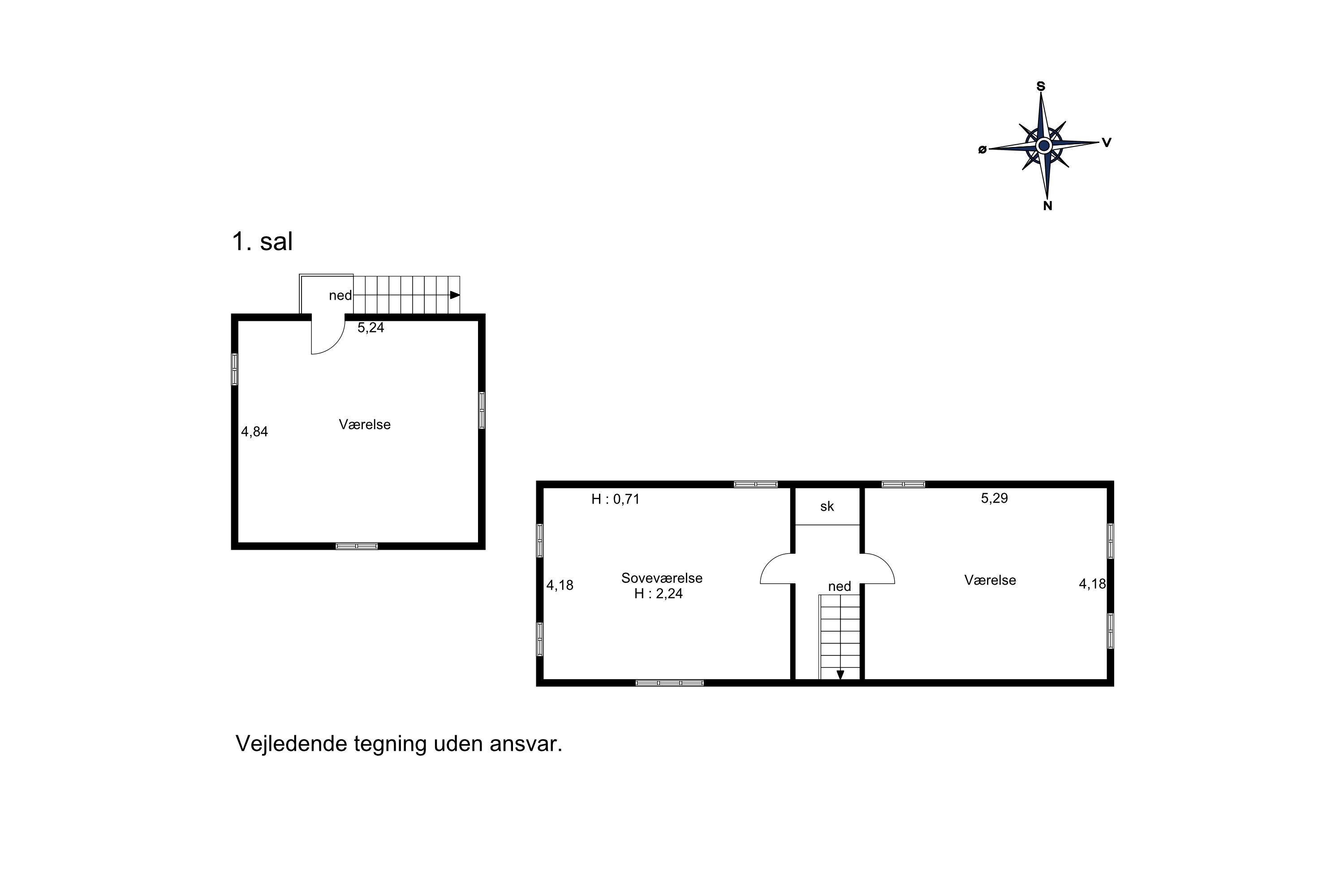 Plantegninger billede af Krattetvej 5, 9300 Sæby