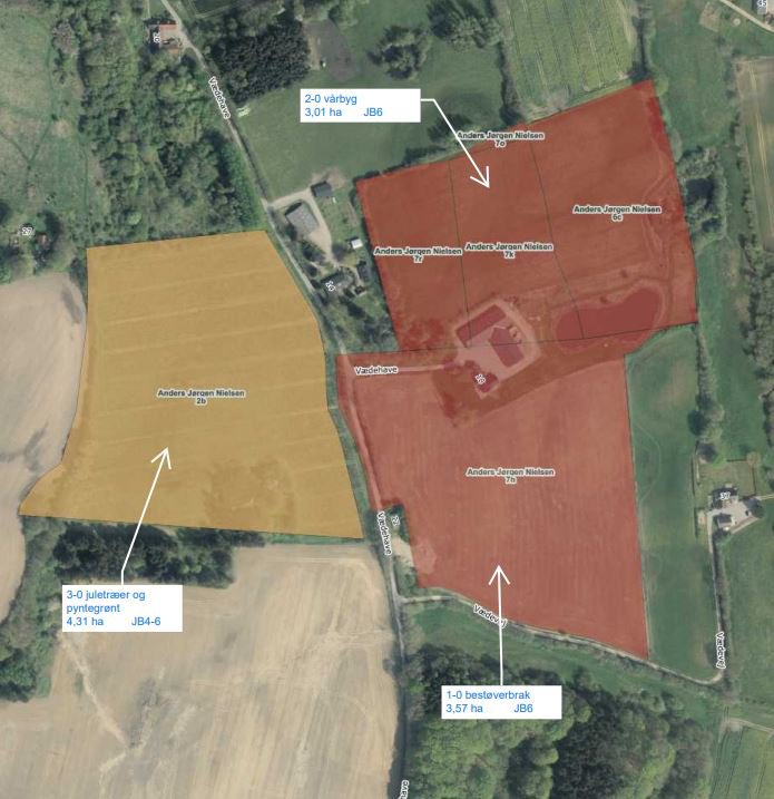 Fremhævet  billede i fuldskærmstilstand. Billede af Vædehave 18 (en del) og Vædehave 16, 5462 Morud
