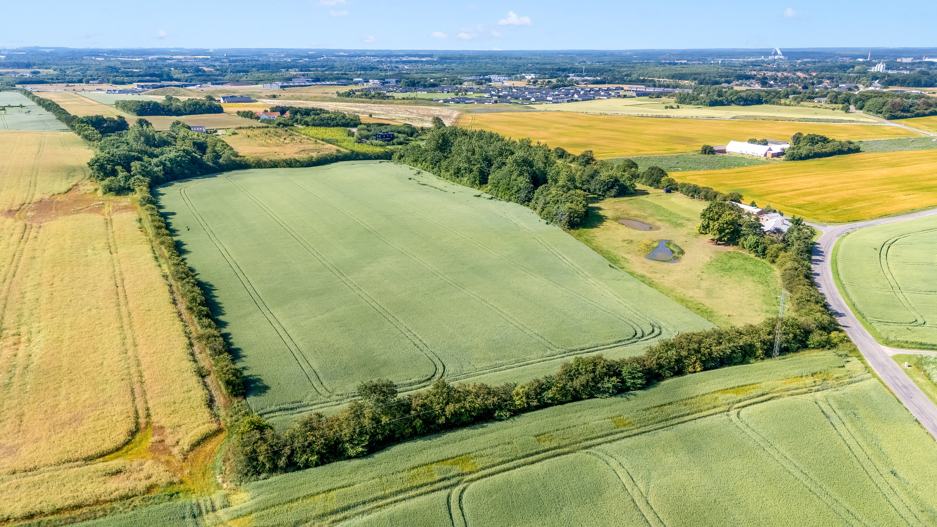 Landejendom: Luftfoto på Mosebyvej 34, 7500 Holstebro