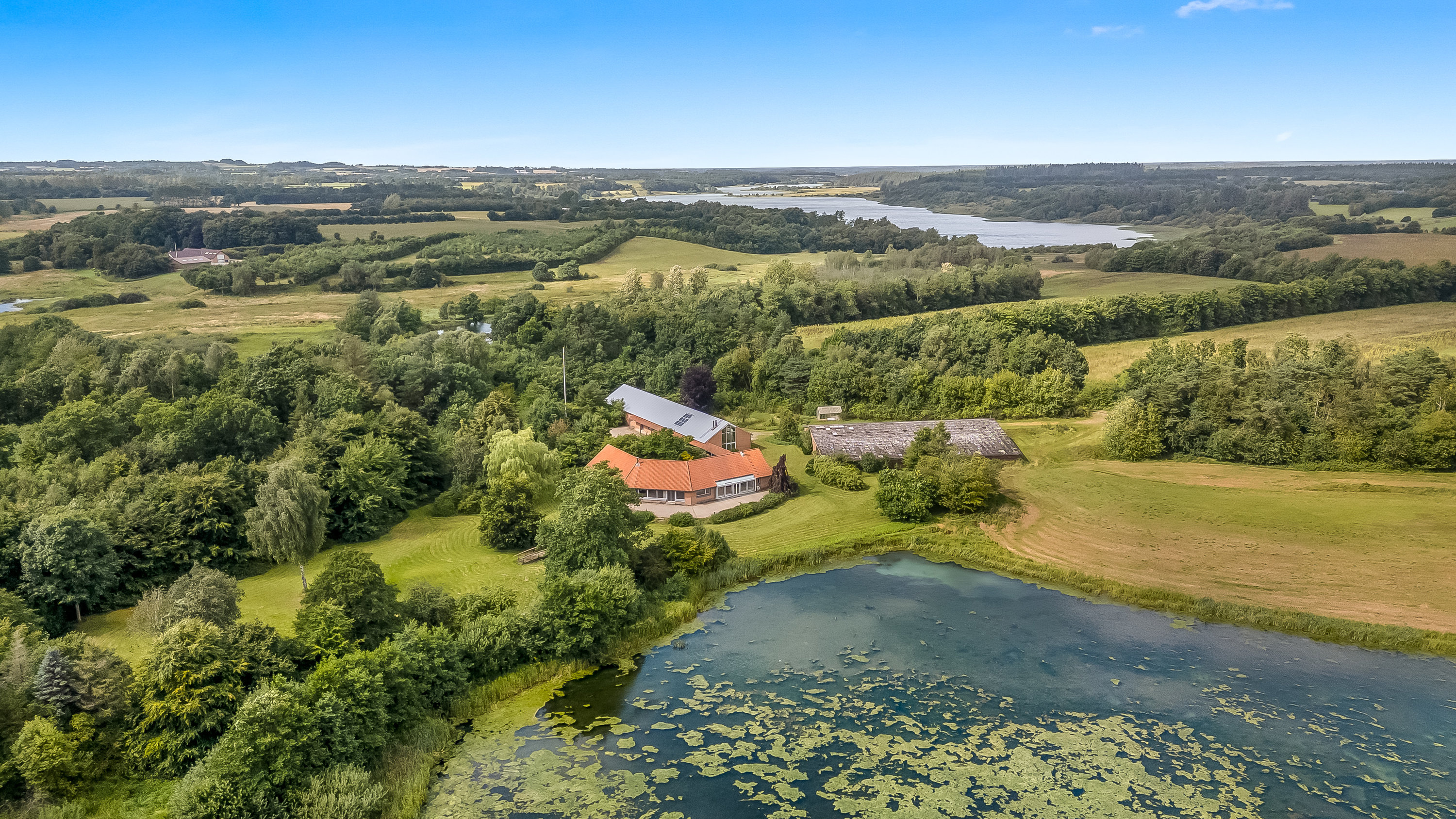Fremhævet luftfoto billede i fuldskærmstilstand. Billede af Bjergbyvej 12, Bjergby, 7830 Vinderup