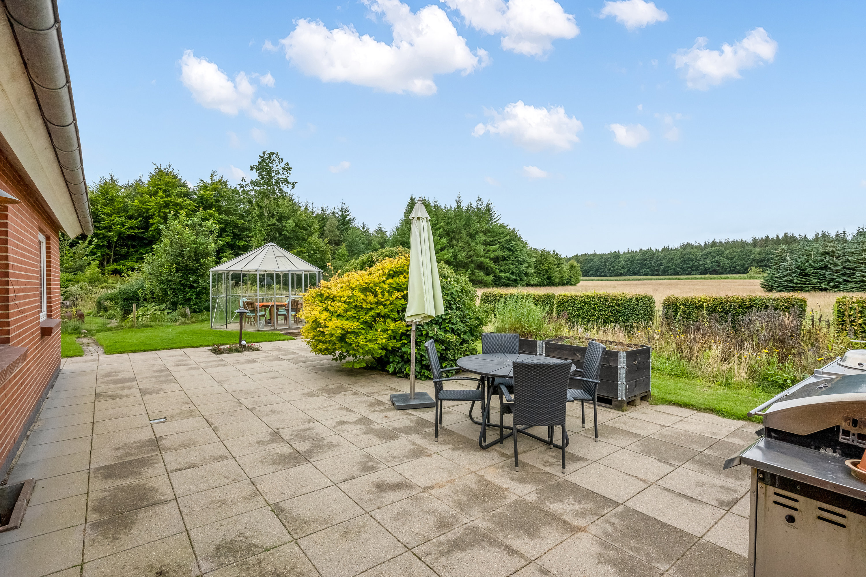 Fremhævet terrasse billede i fuldskærmstilstand. Billede af Tinkerdalsvej 3, Skave, 7500 Holstebro