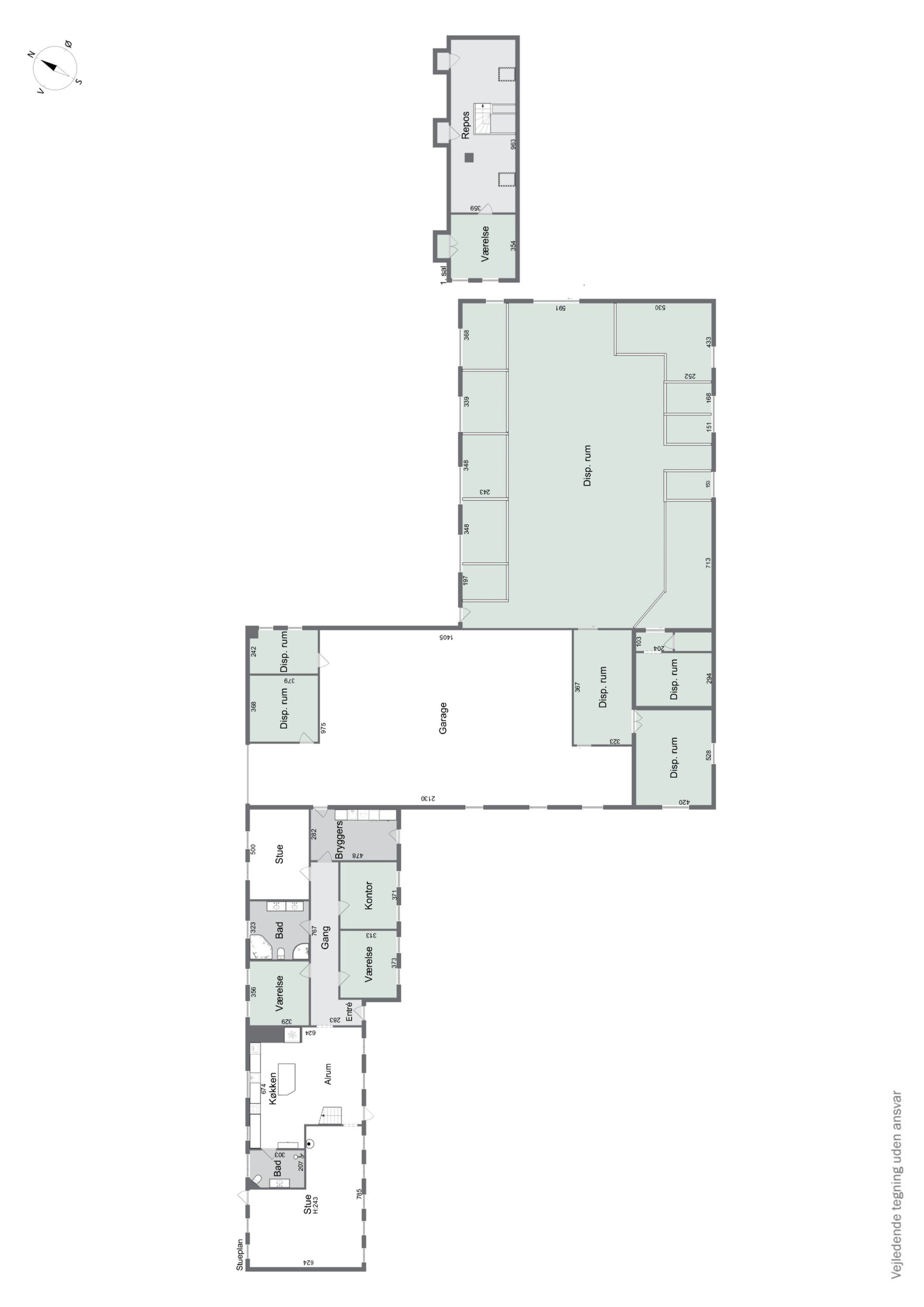 Plantegninger billede af Enghavevej 227, Lendum, 9870 Sindal