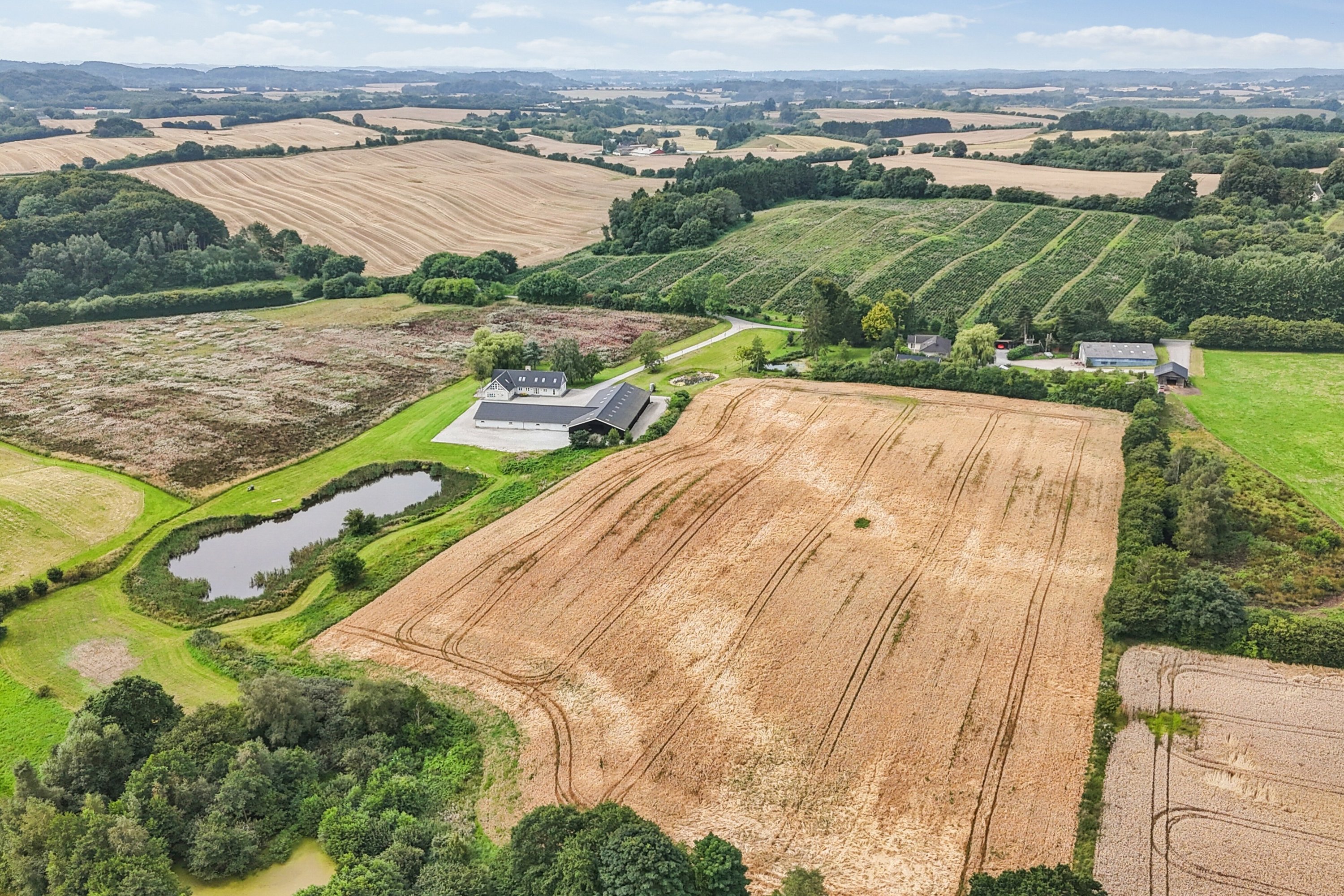 Fremhævet luftfoto billede i fuldskærmstilstand. Billede af Vædehave 18 (en del) og Vædehave 16, 5462 Morud