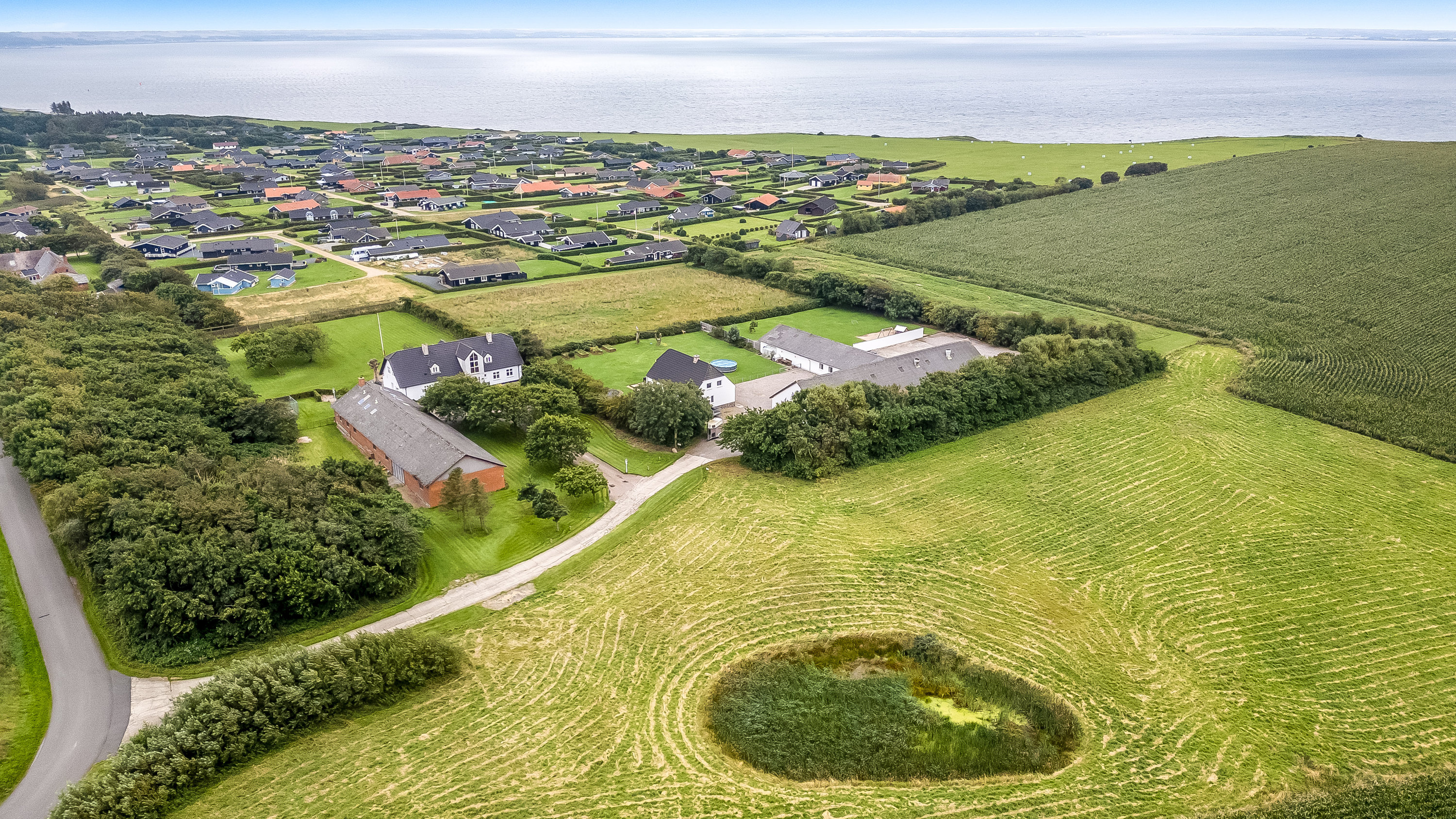 Fremhævet luftfoto billede i fuldskærmstilstand. Billede af Ejsingholmvej 27, Ejsingholm, 7830 Vinderup