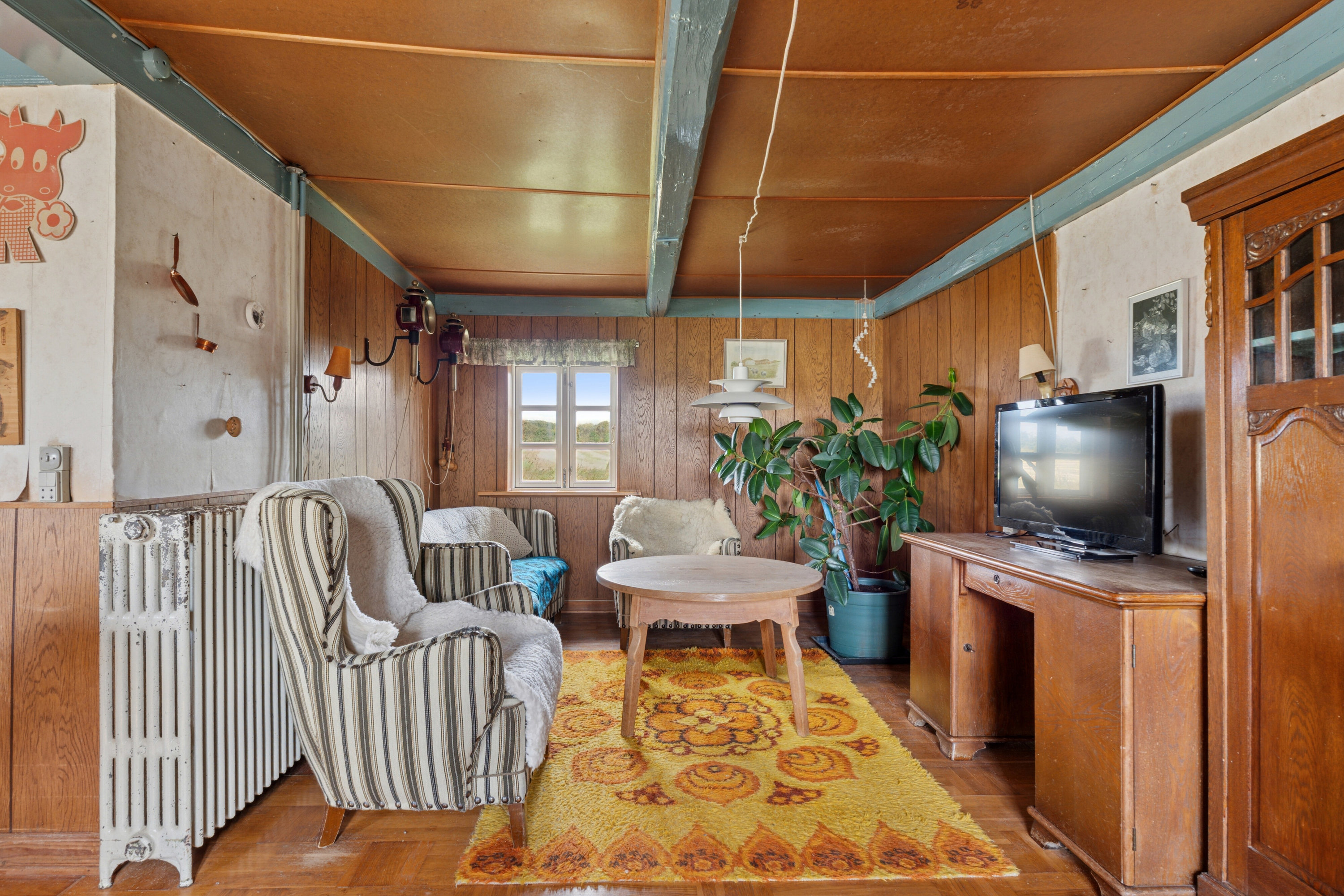 Fremhævet stue billede i fuldskærmstilstand. Billede af Toftevej 8, V Hæsinge, 5672 Broby