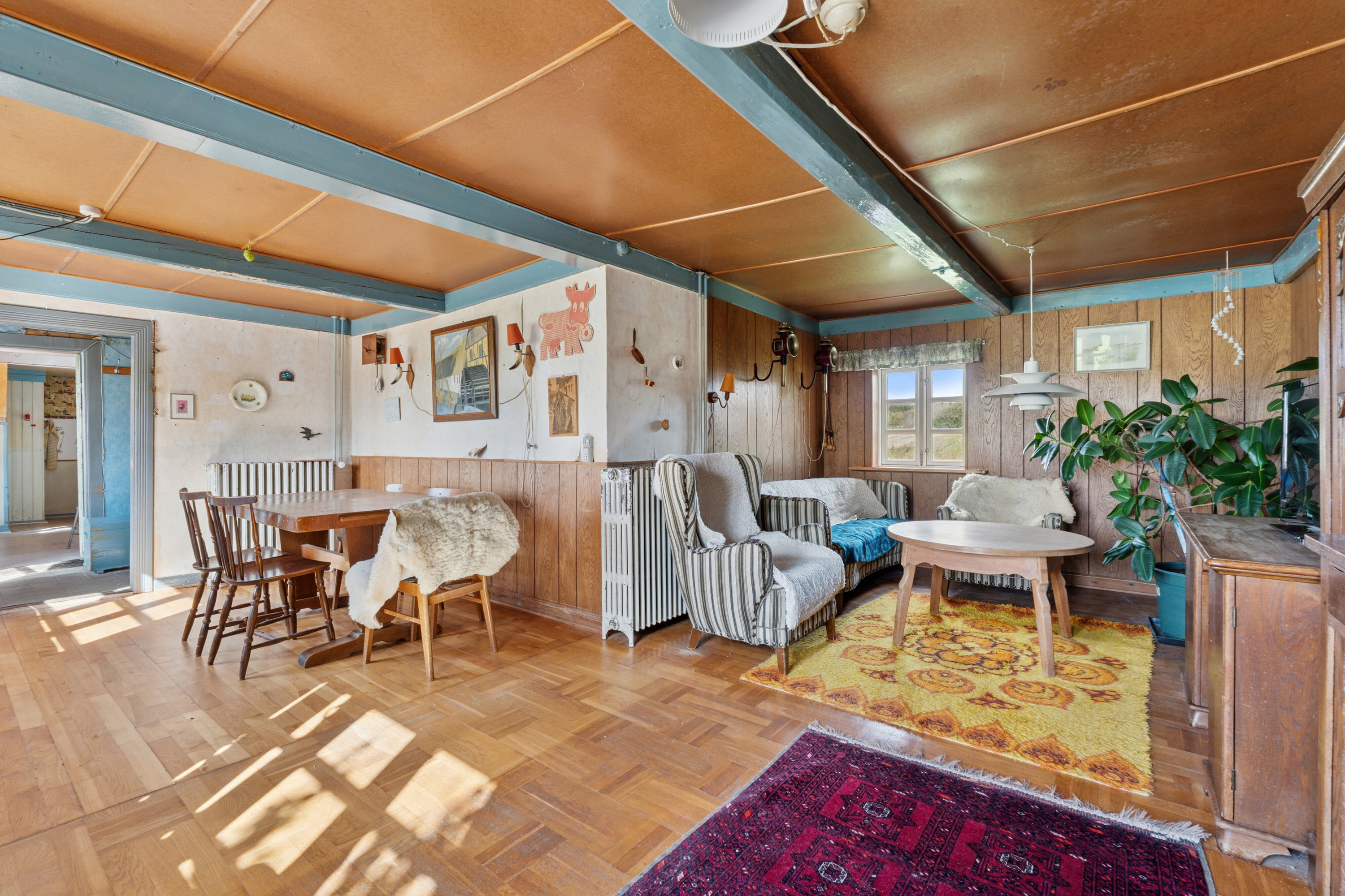 Fremhævet stue billede i fuldskærmstilstand. Billede af Toftevej 8, V Hæsinge, 5672 Broby