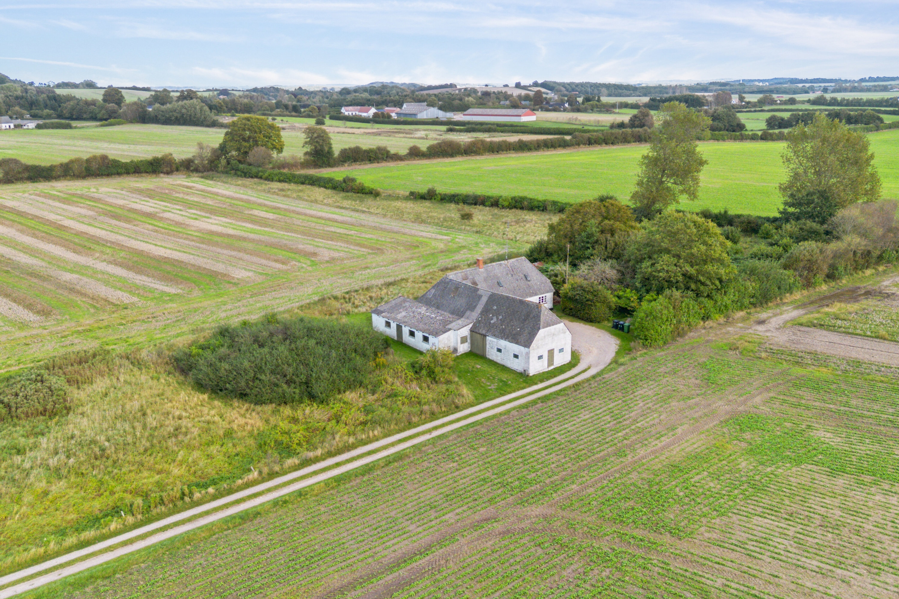 Fremhævet luftfoto billede i fuldskærmstilstand. Billede af Toftevej 8, V Hæsinge, 5672 Broby