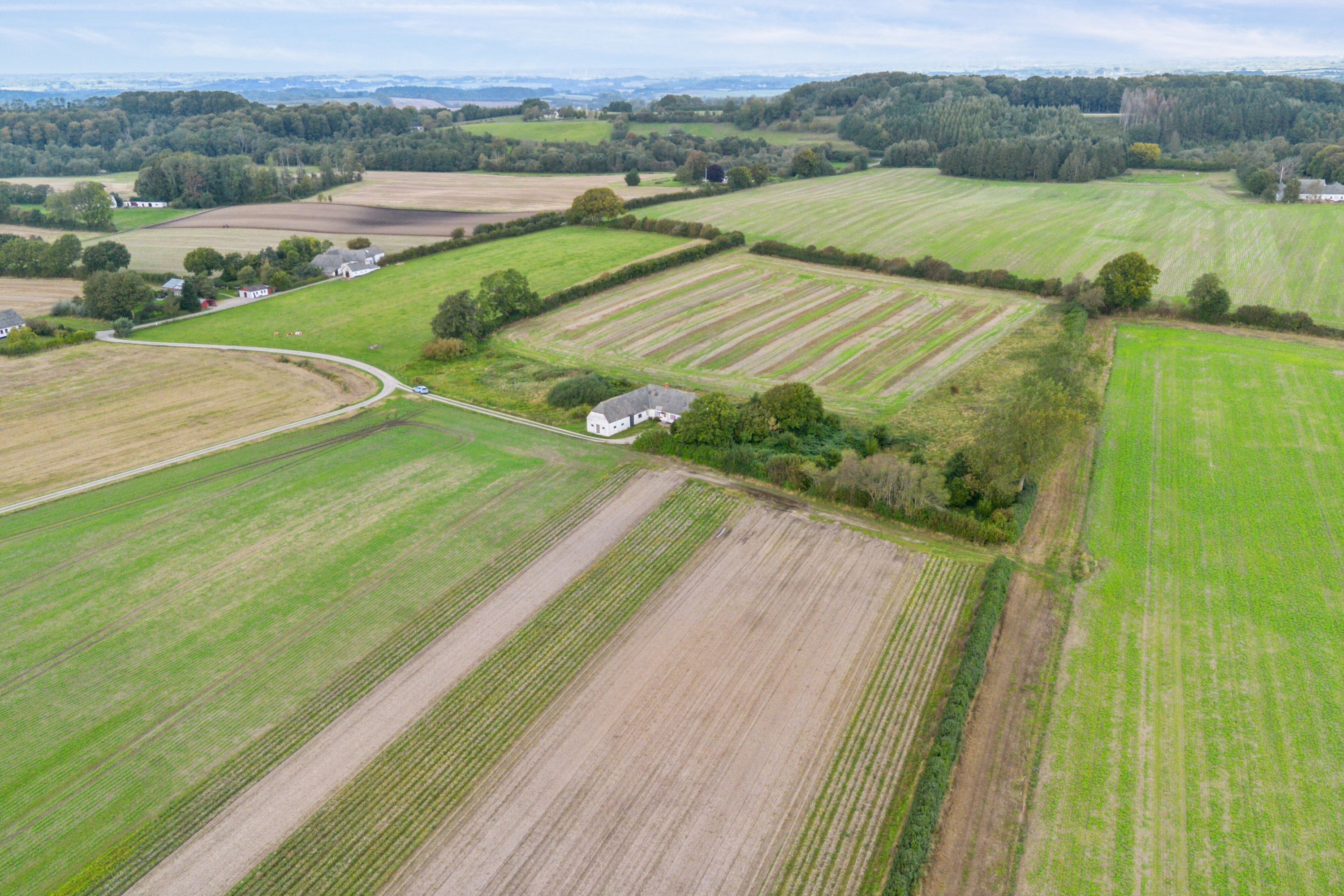 Fremhævet luftfoto billede i fuldskærmstilstand. Billede af Toftevej 8, V Hæsinge, 5672 Broby