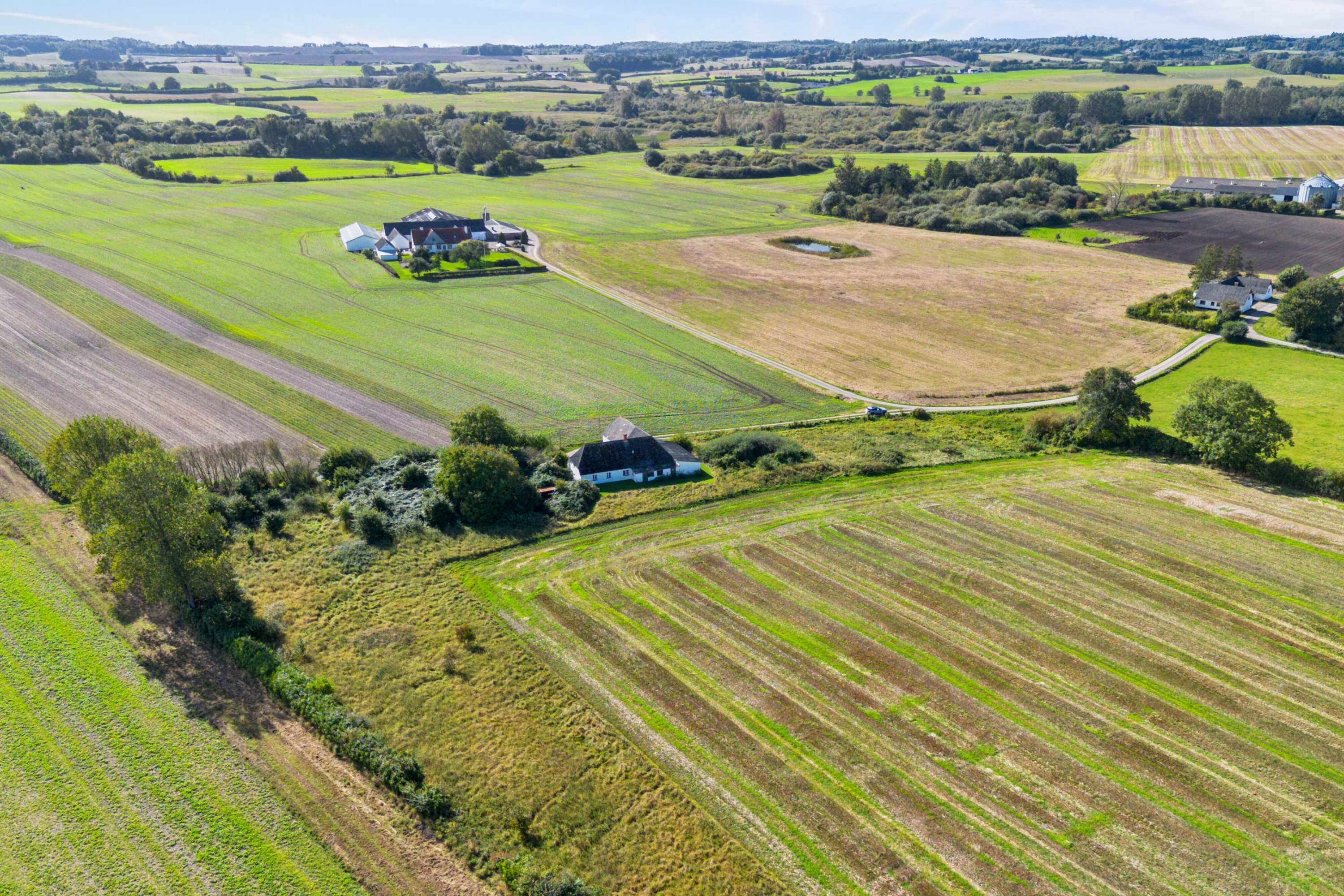 Fremhævet luftfoto billede i fuldskærmstilstand. Billede af Toftevej 8, V Hæsinge, 5672 Broby
