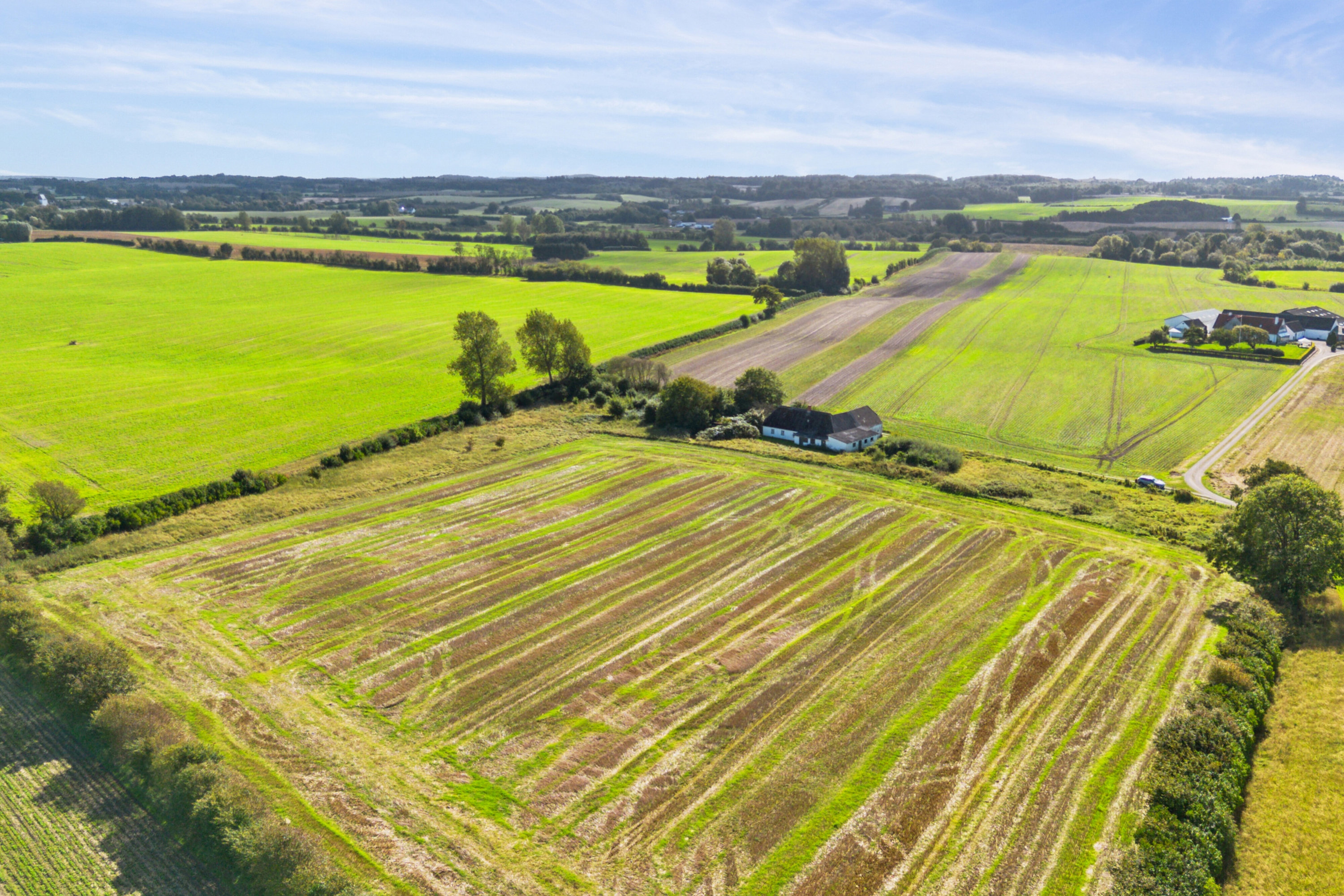 Fremhævet luftfoto billede i fuldskærmstilstand. Billede af Toftevej 8, V Hæsinge, 5672 Broby