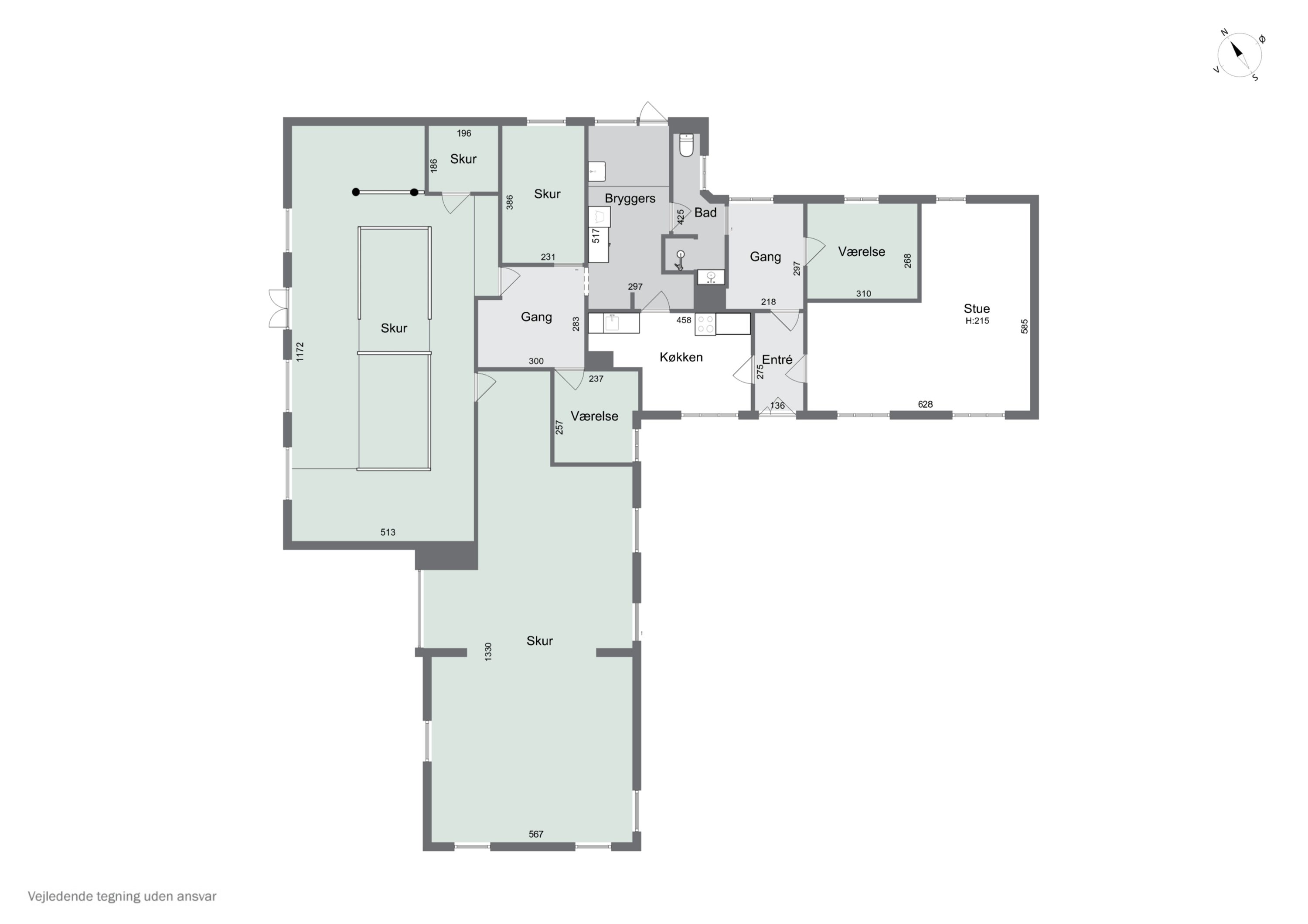 Plantegninger billede af Toftevej 8, V Hæsinge, 5672 Broby