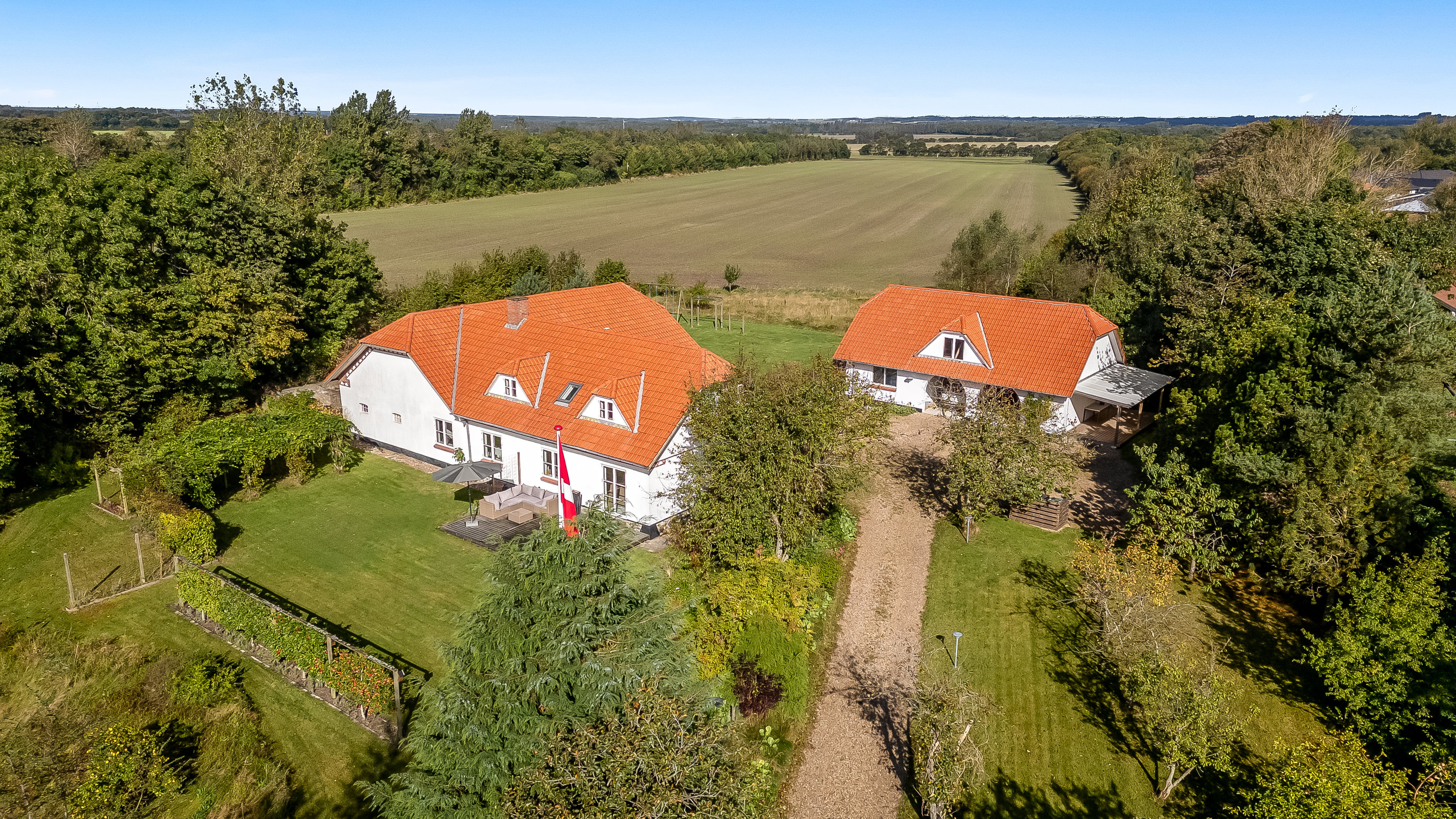 Fremhævet luftfoto billede i fuldskærmstilstand. Billede af Smedegårdvej 15, Tvis, 7500 Holstebro