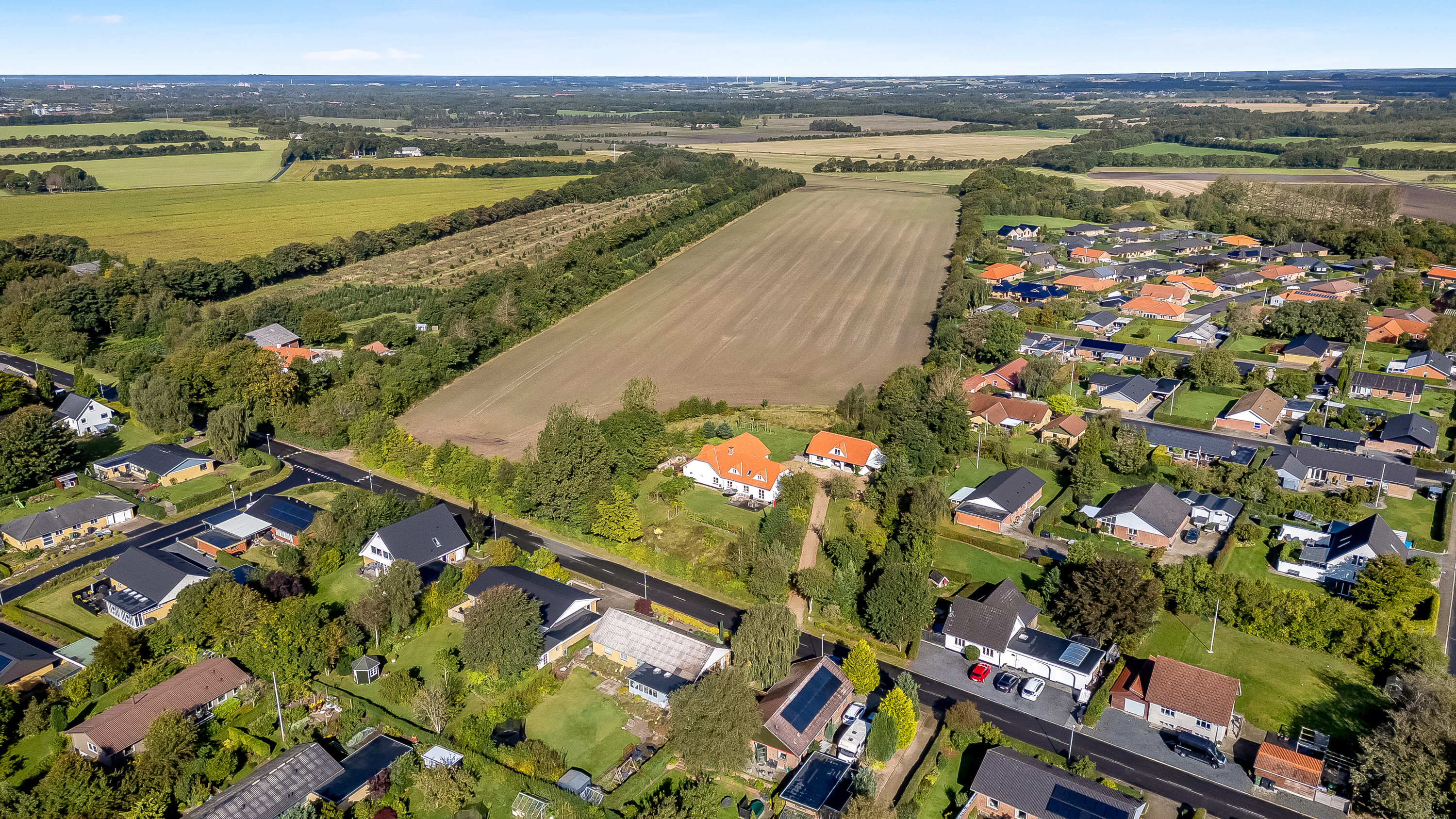 Fremhævet luftfoto billede i fuldskærmstilstand. Billede af Smedegårdvej 15, Tvis, 7500 Holstebro