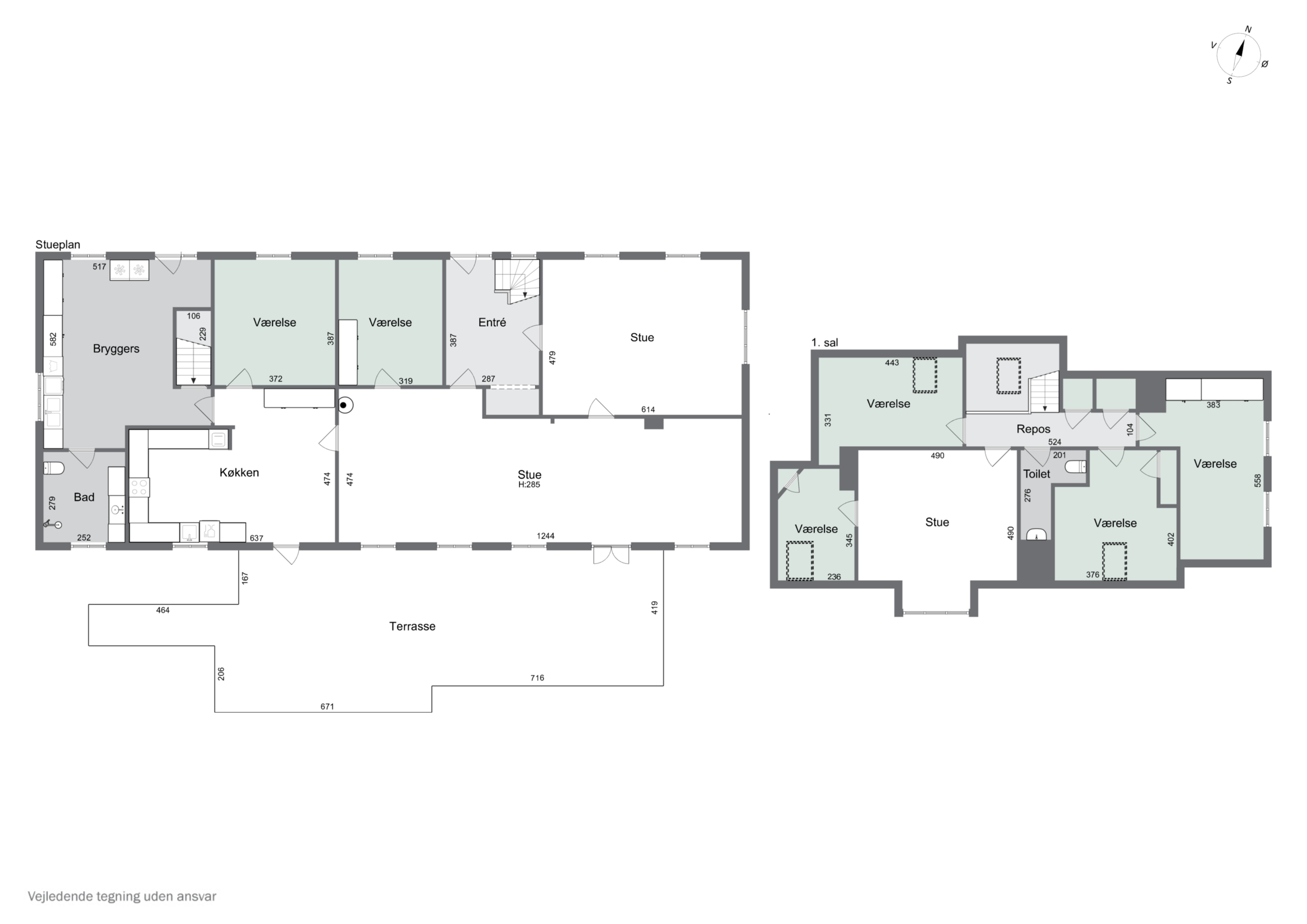 Plantegninger billede af Gaabensevej 241, Bruntofte, 4800 Nykøbing F