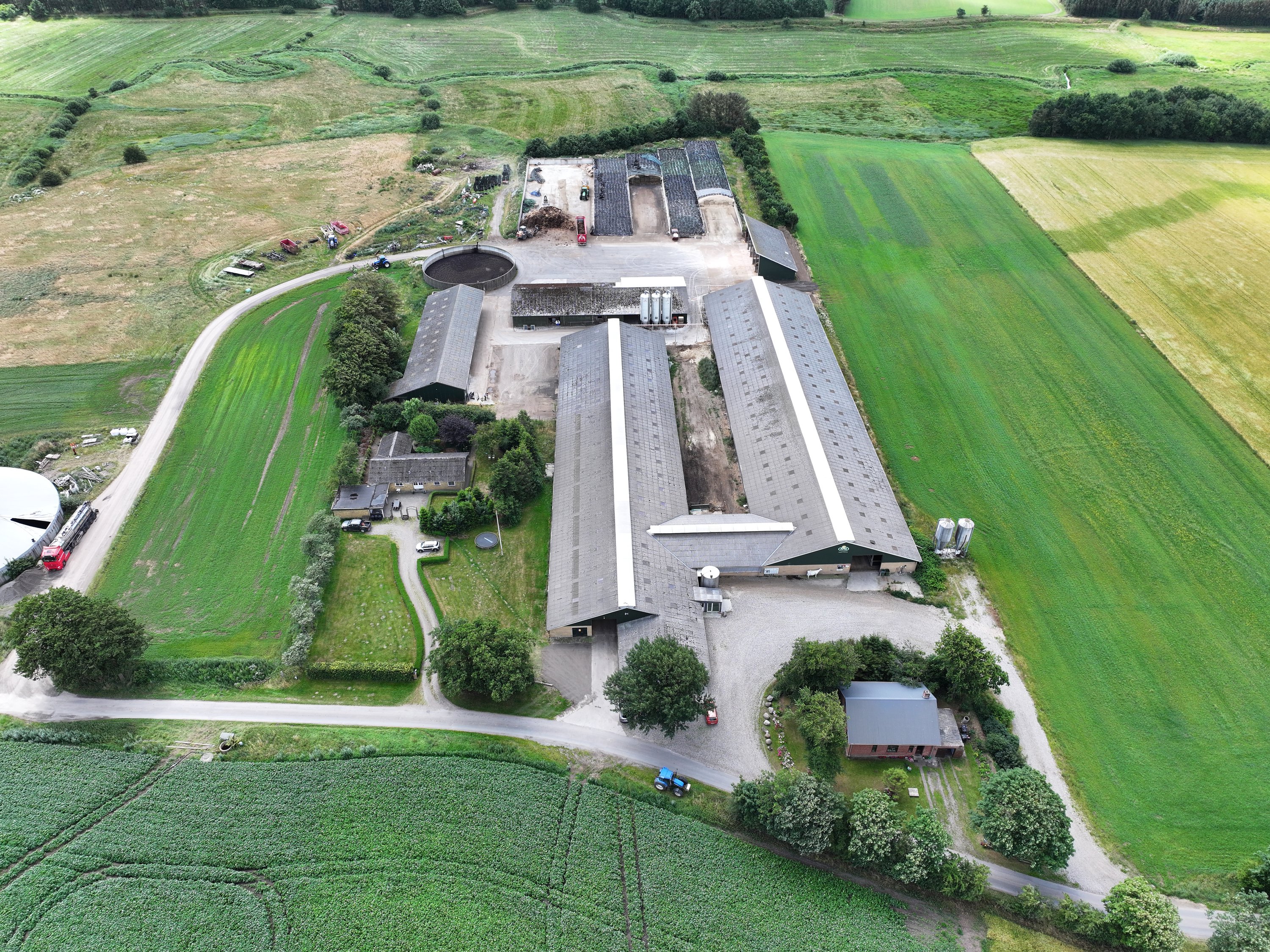 Fremhævet luftfoto åbølvej 16 + 14 billede i fuldskærmstilstand. Billede af Åbølvej 16, 6372 Bylderup-Bov