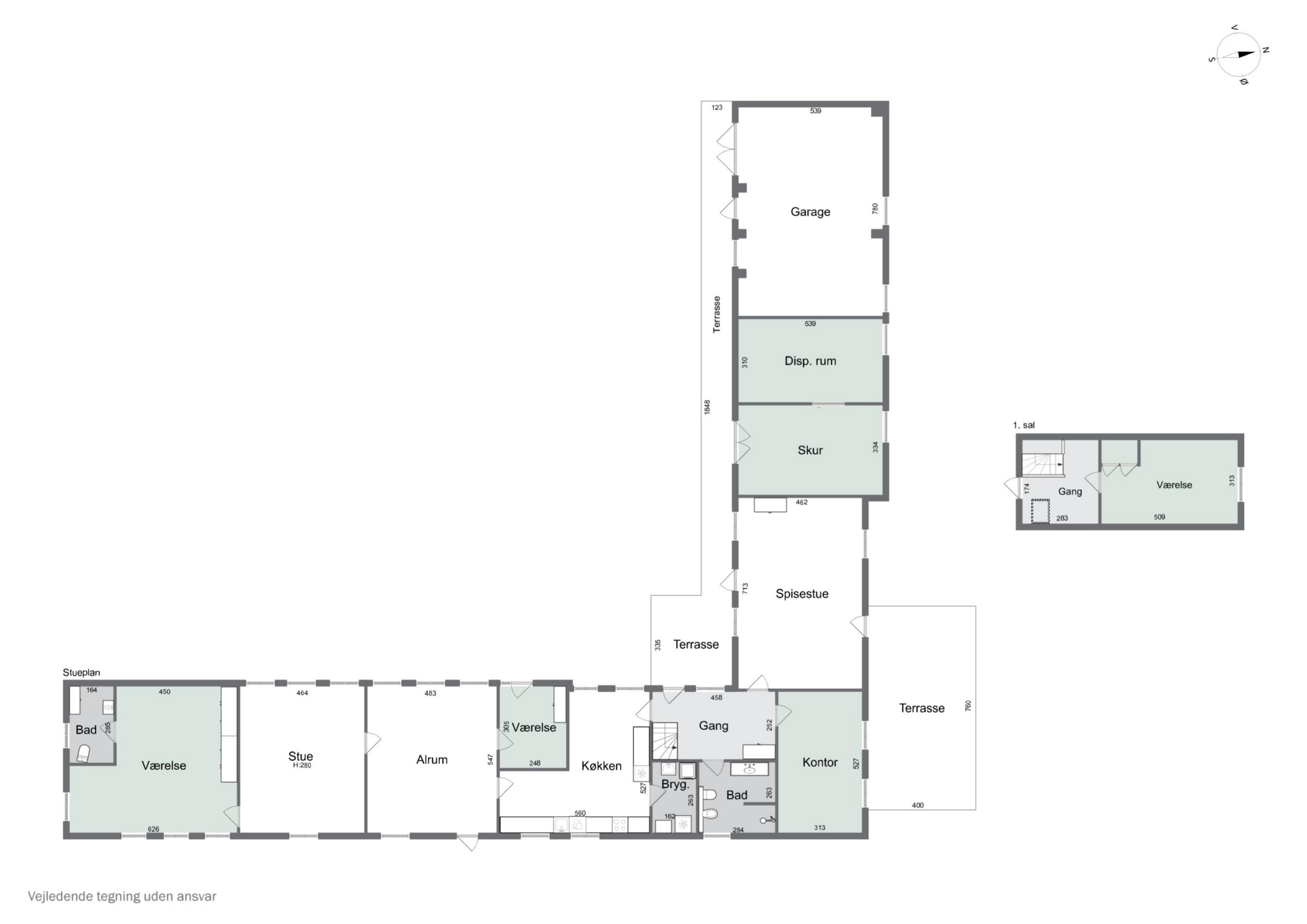 Plantegninger billede af Koldekildevej 37, Veddelev, 4000 Roskilde
